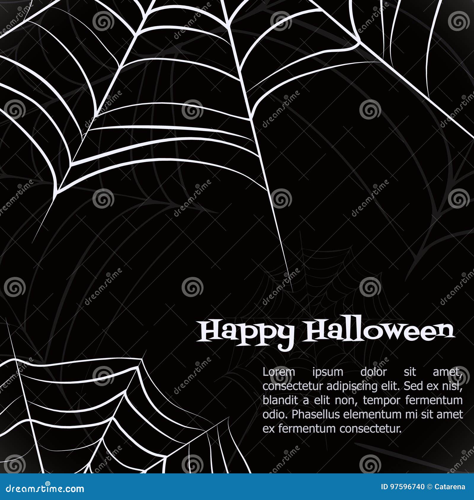 Vector spider web. stock vector. Illustration of banner - 97596740