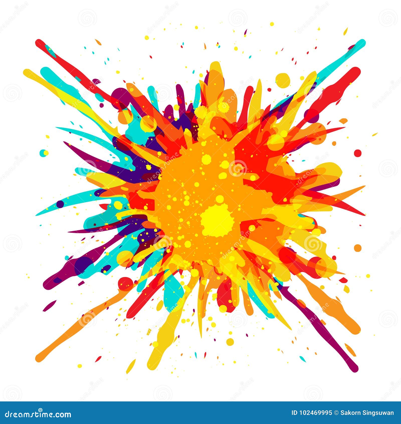 Abstract Vector Splatter Colorful Background Illustration Vector