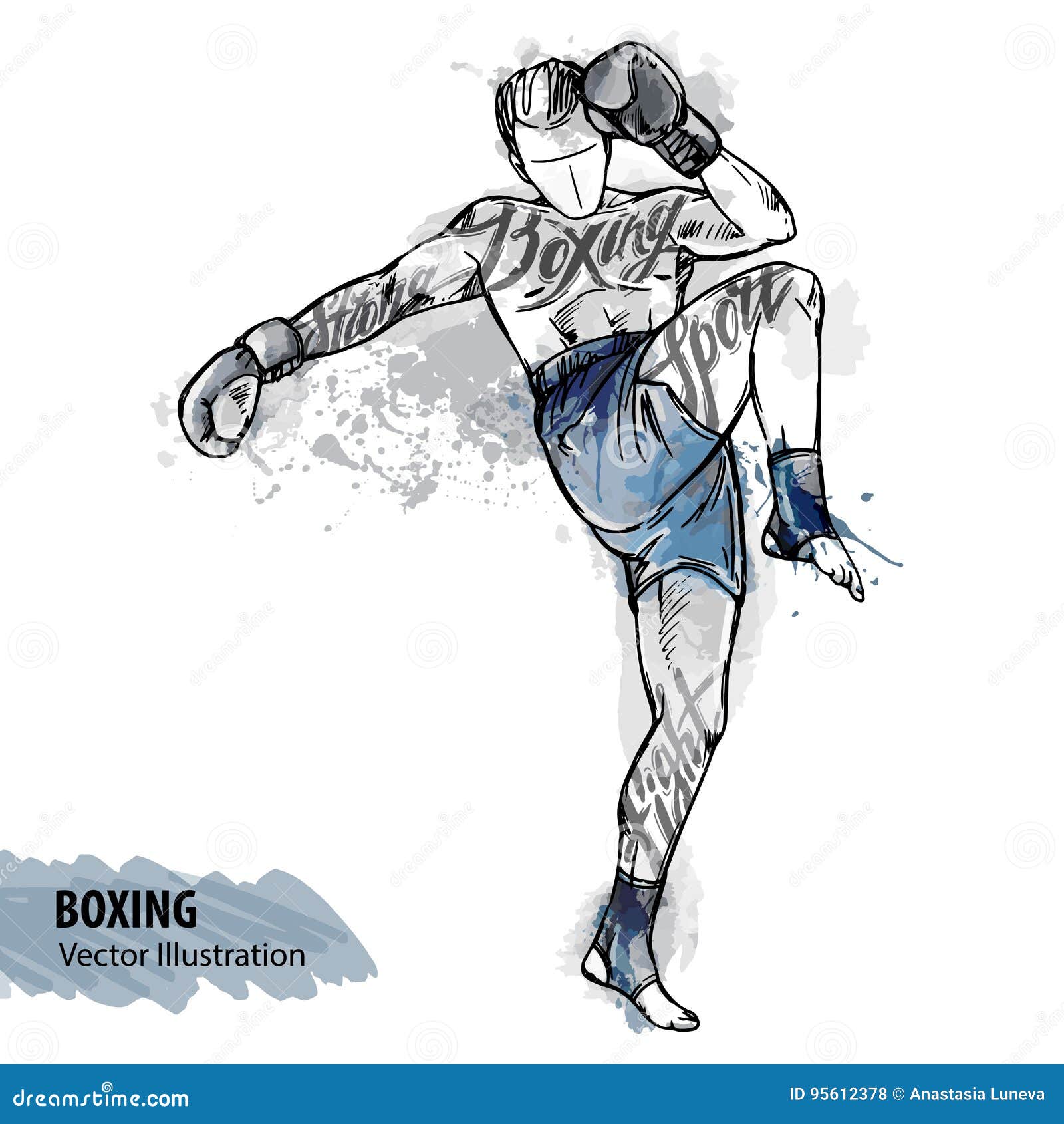boxing match  snapshots hand drawing collection of sketches Stock  Illustration  Adobe Stock
