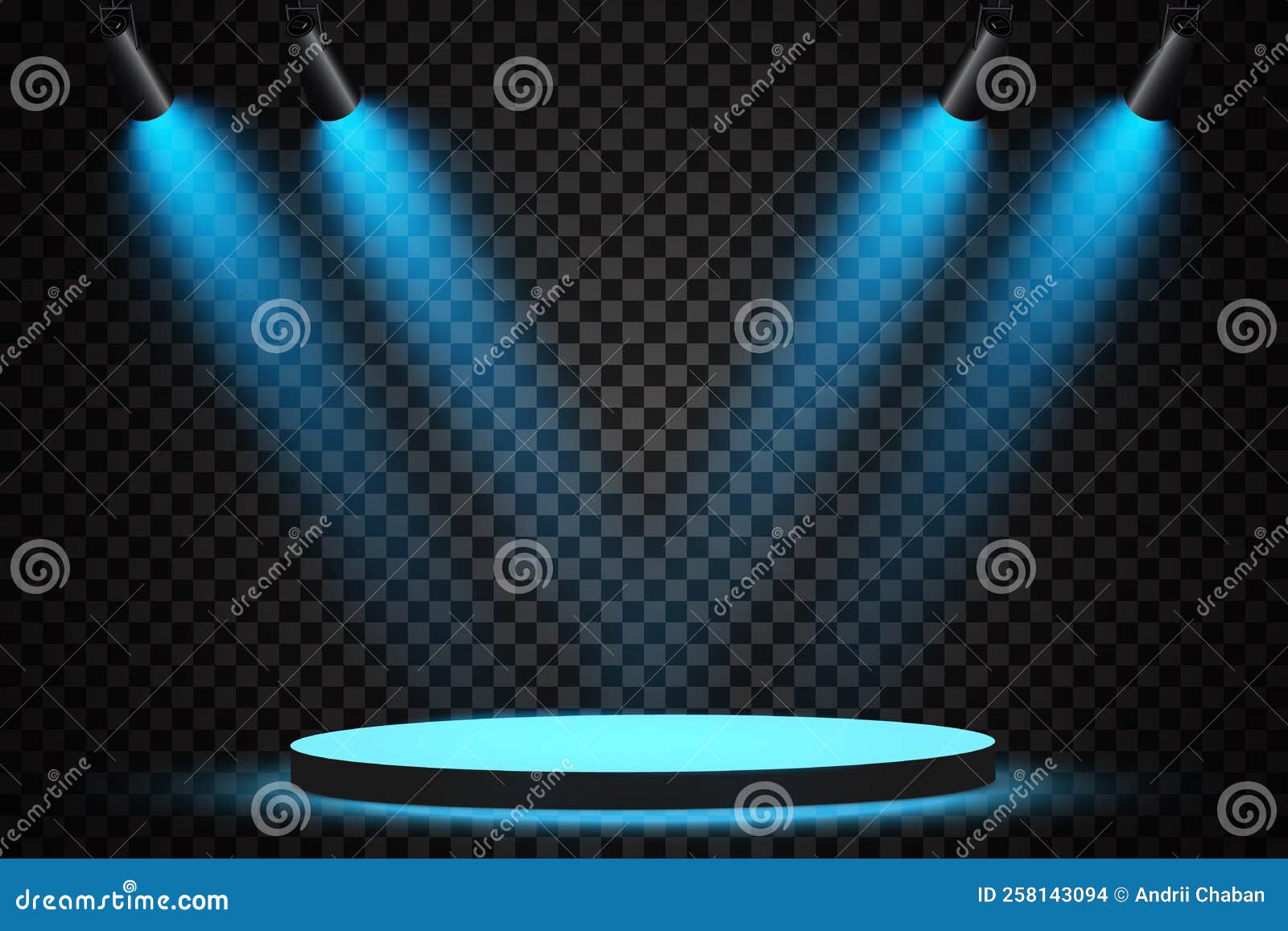 Vector Spotlights. Scene. Light Effects. Glow Light Effect. Vector