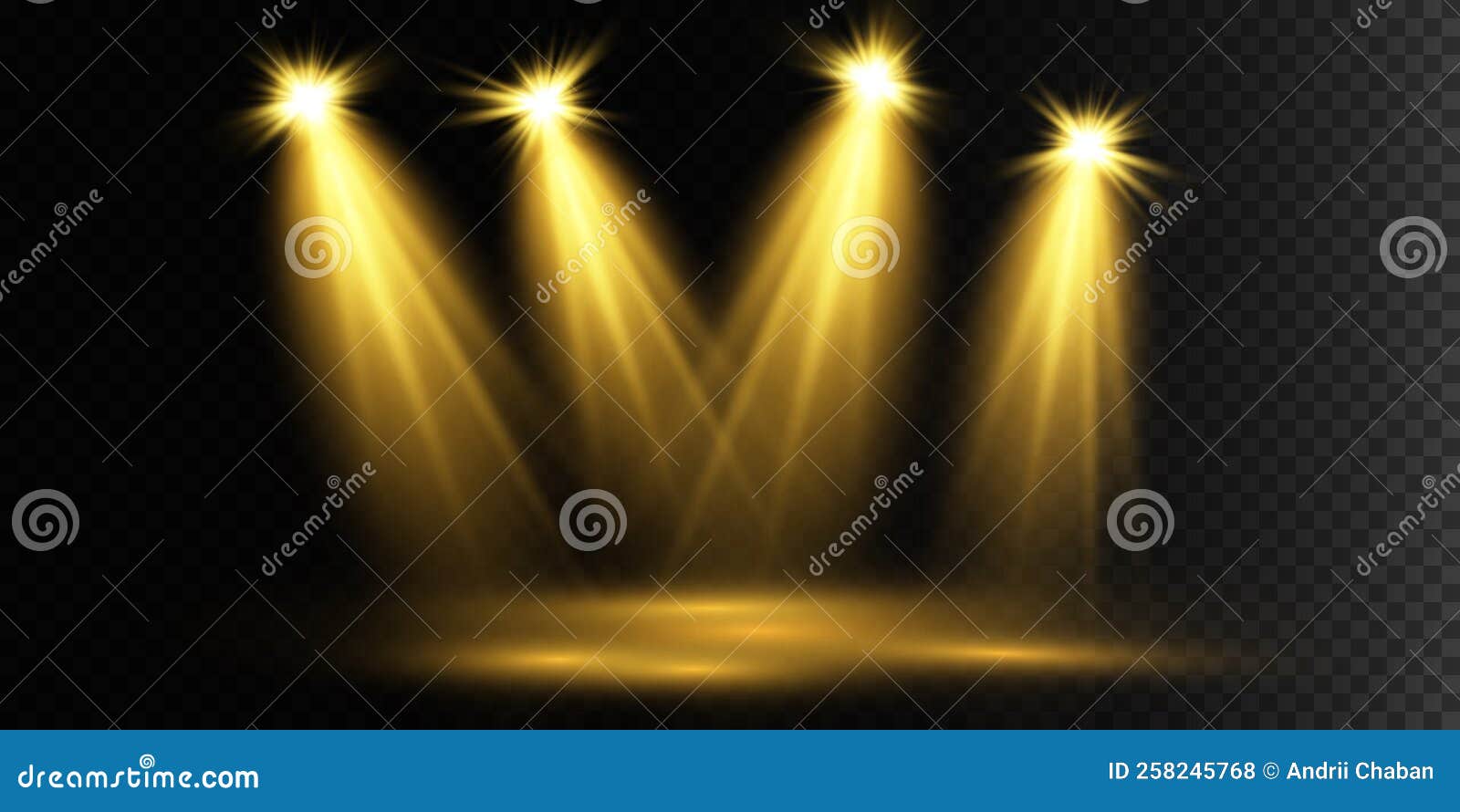 Vector Spotlights. Scene. Light Effects. Glow Light Effect. Vector