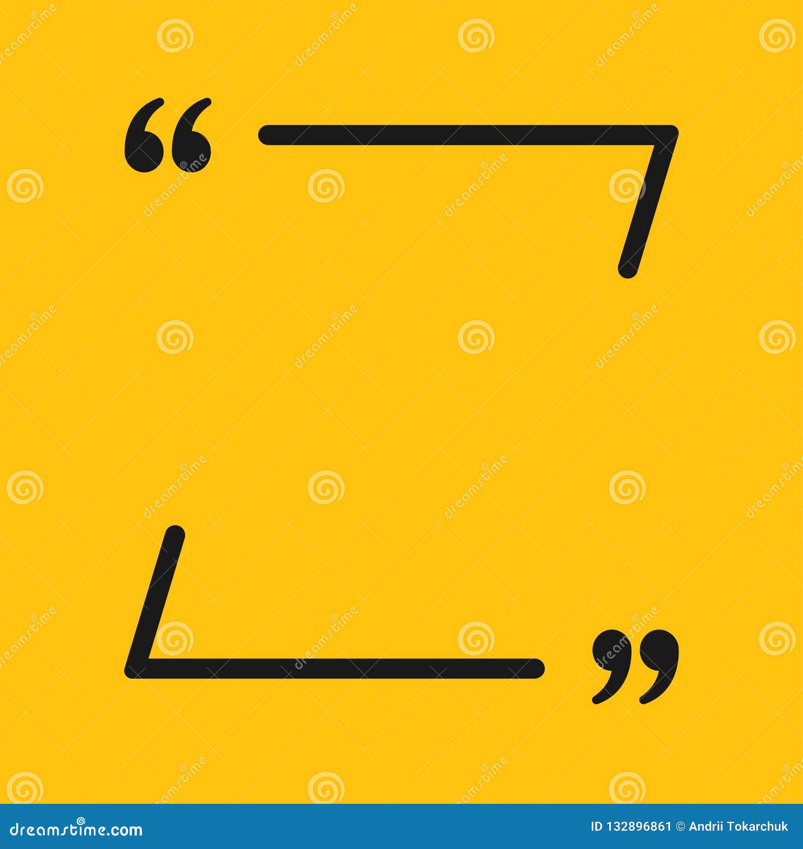 The Square Speech Bubble Quote Blank Template. Stock Vector - Illustration  of background, inspire: 132896861