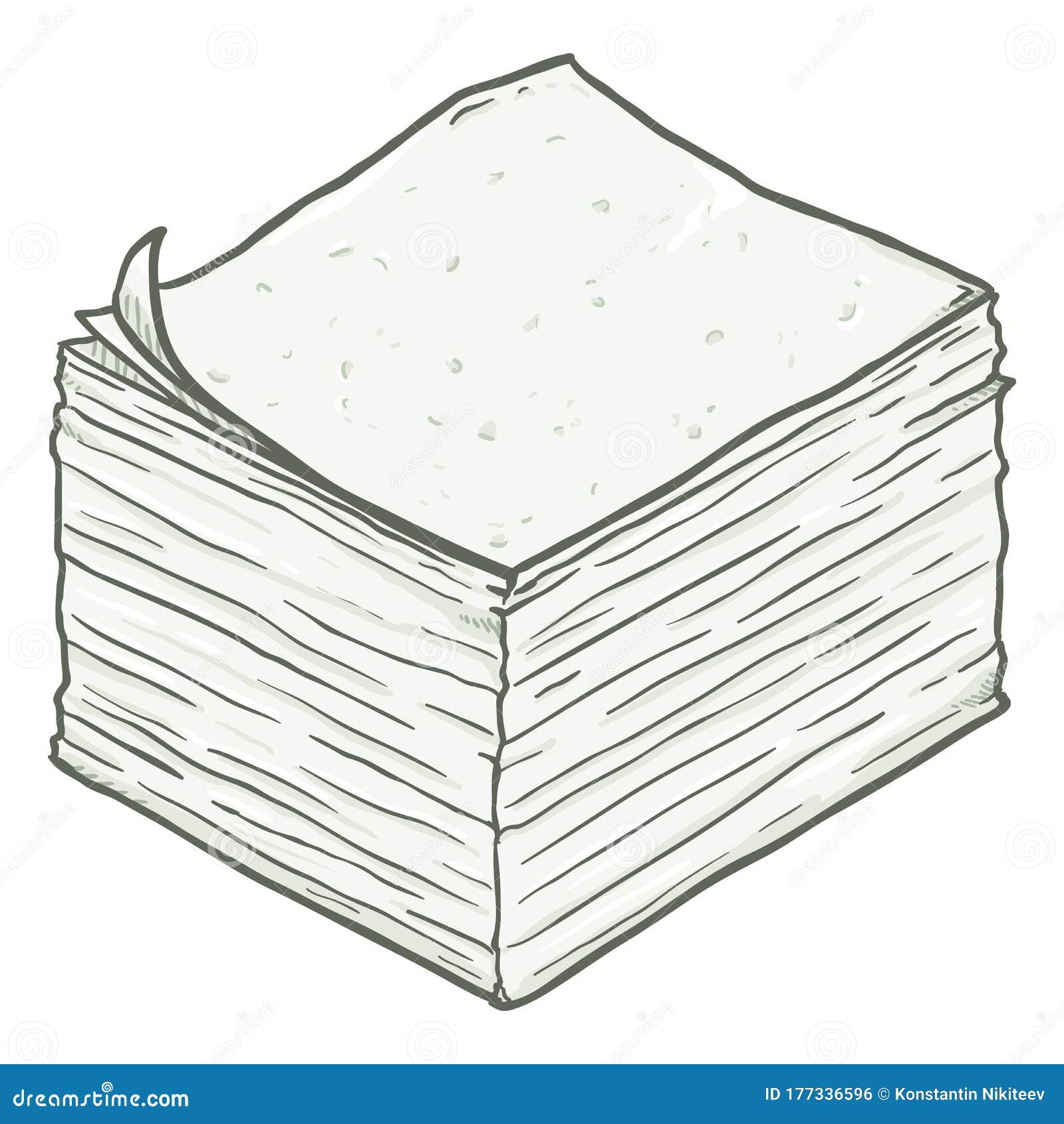 Vector Stack of Paper Napkins Stock Vector Illustration of background