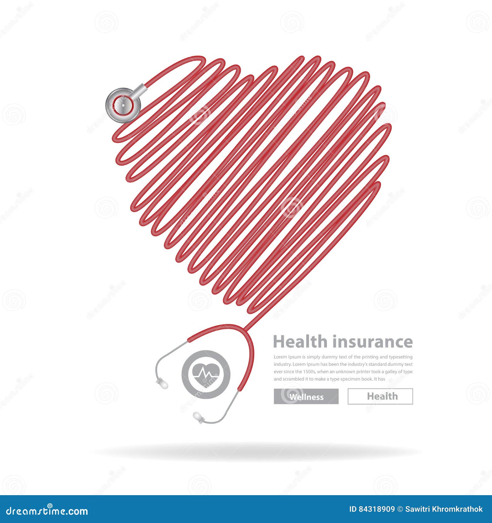 Vector Stethoscope Heart Design Stock Vector Illustration of design
