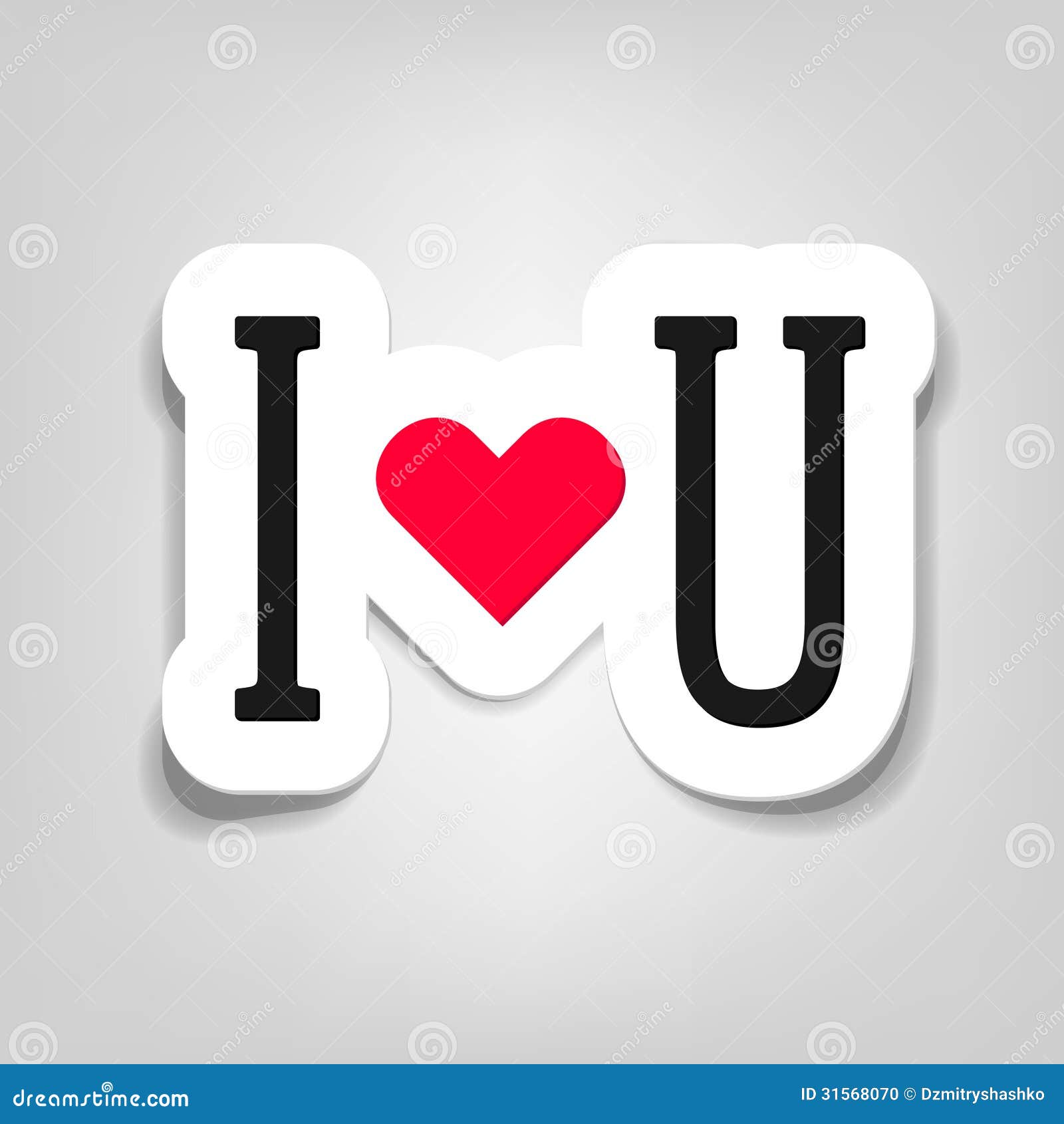 Vector sticker i love you stock vector. Illustration of valentine 31568070
