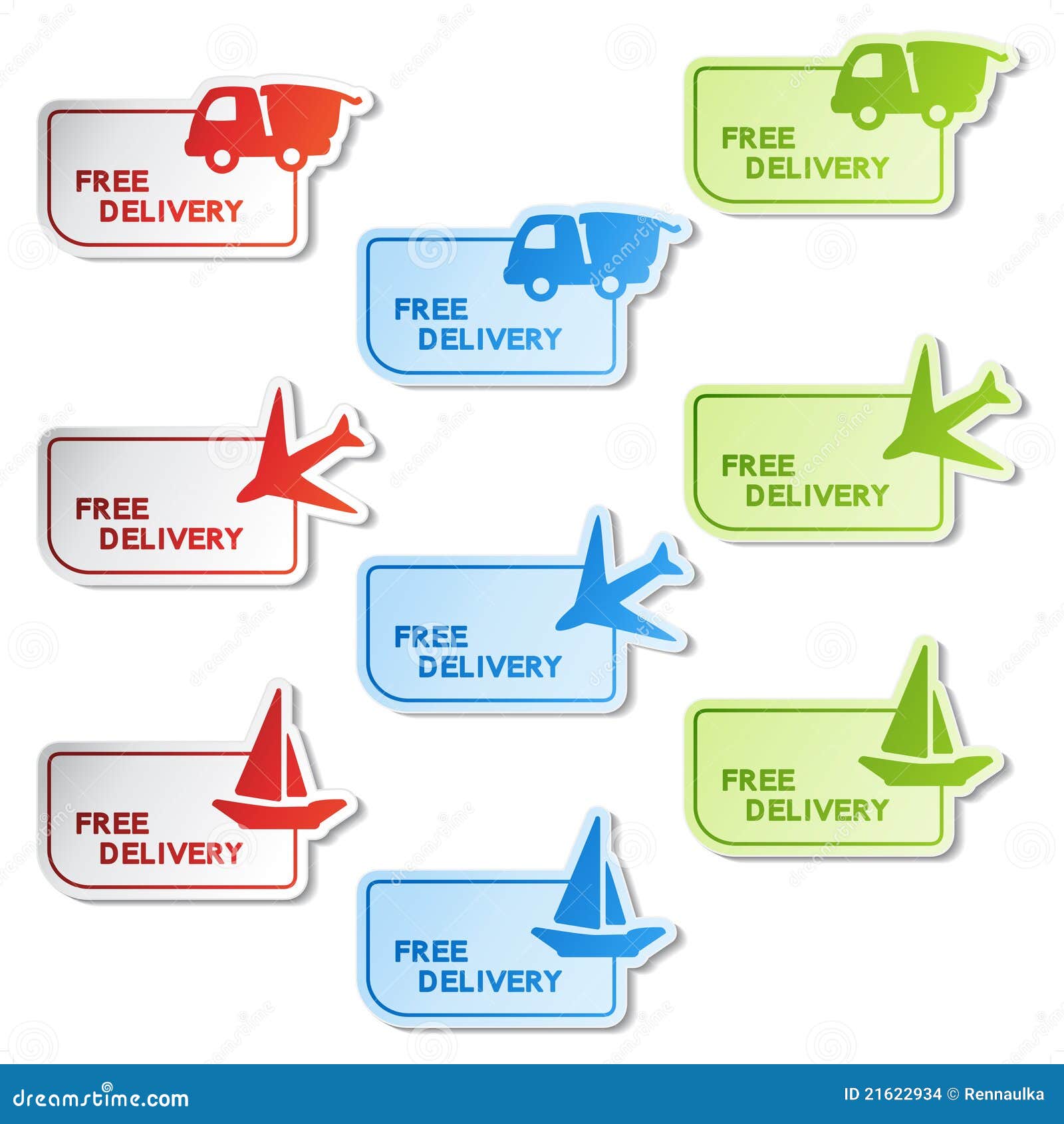 Vector Stickers of Free Delivery Stock Vector Illustration of