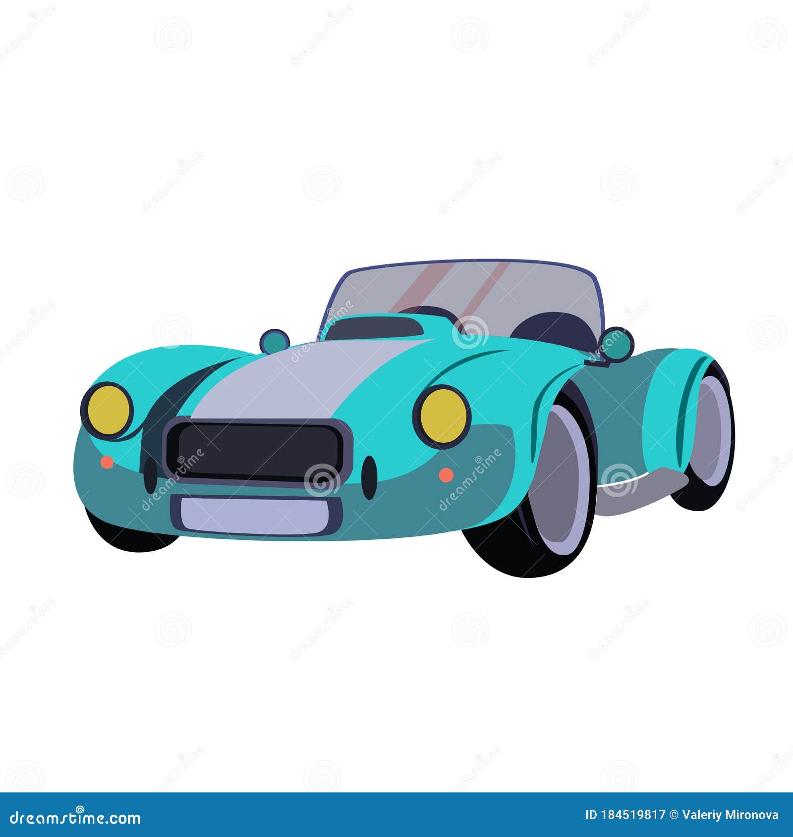  stock car . passenger car made in cartoon style. image of baby car