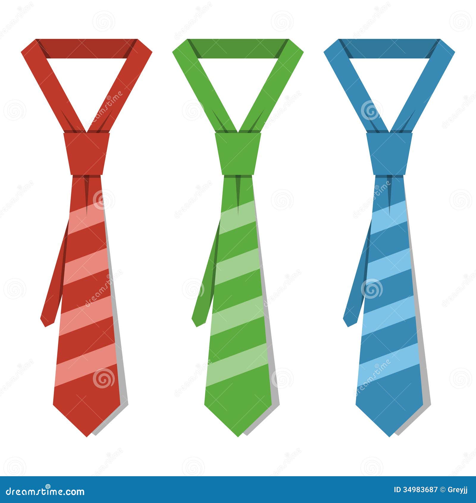 Vector striped ties stock vector. Illustration of celebration - 34983687