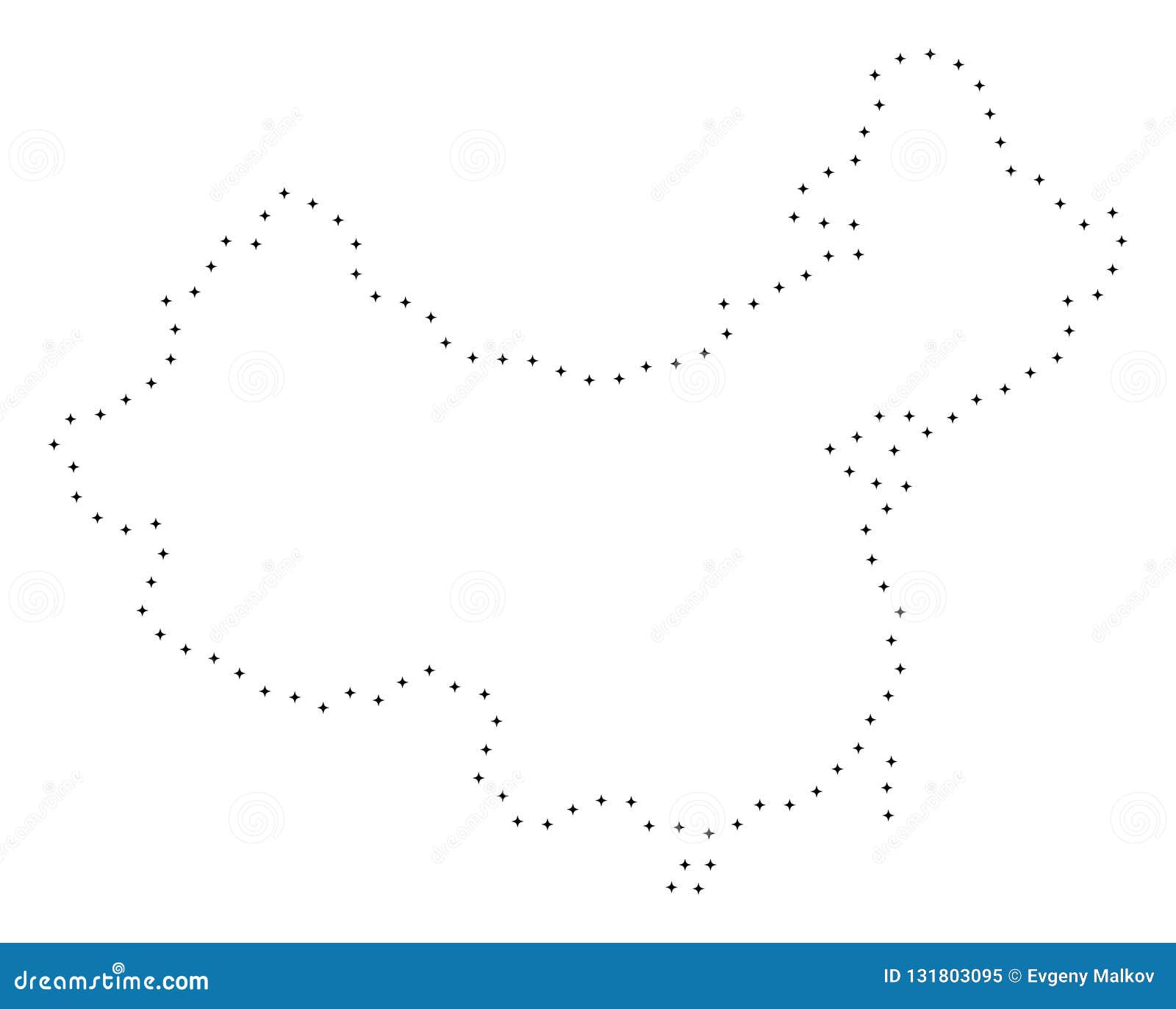 Download Dotted Stroke China Map stock vector. Illustration of line ...
