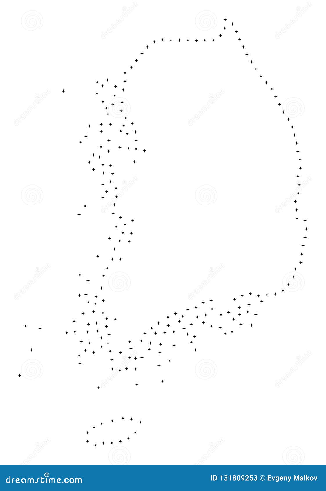 Download Dot Stroke South Korea Map stock vector. Illustration of ...