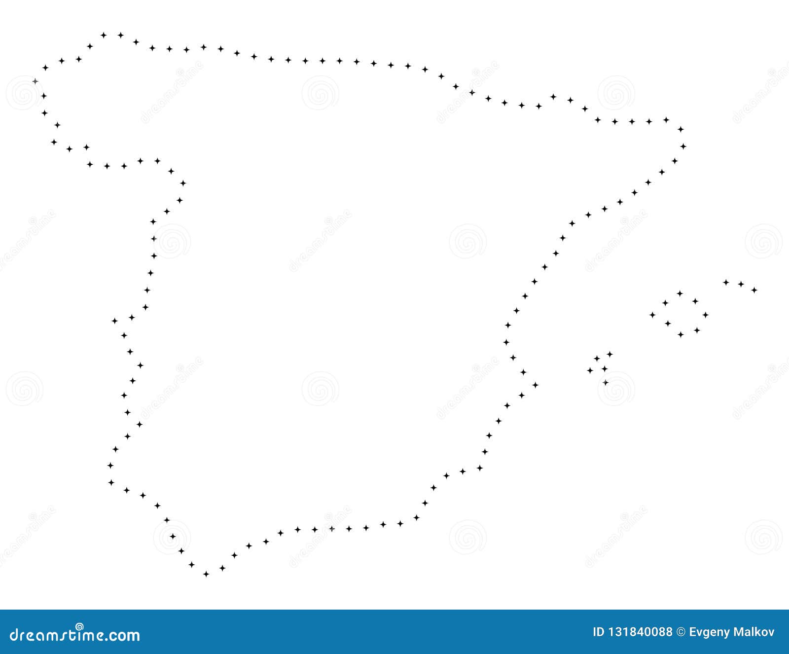 Download Dotted Stroke Spain Map stock vector. Illustration of ...
