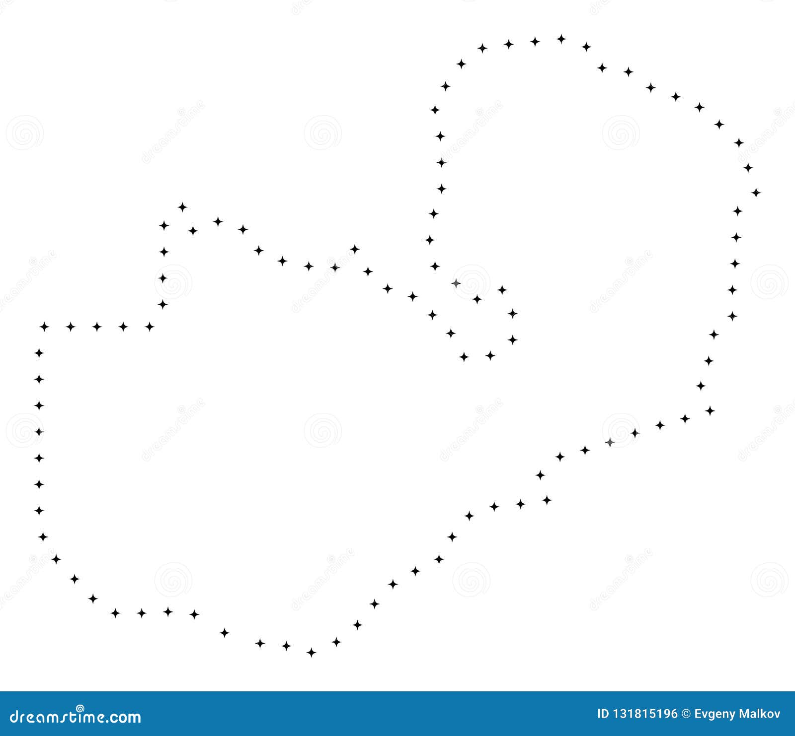 Download Dotted Stroke Zambia Map stock vector. Illustration of ...