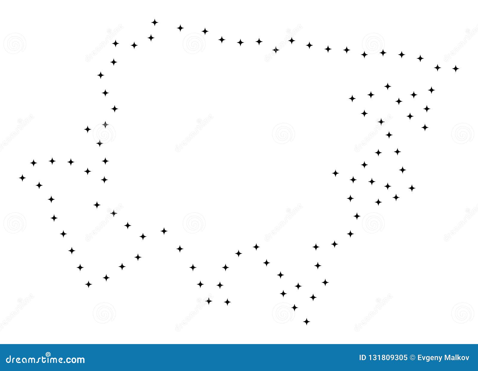 Download Dot Stroke Asia Map stock vector. Illustration of outline ...
