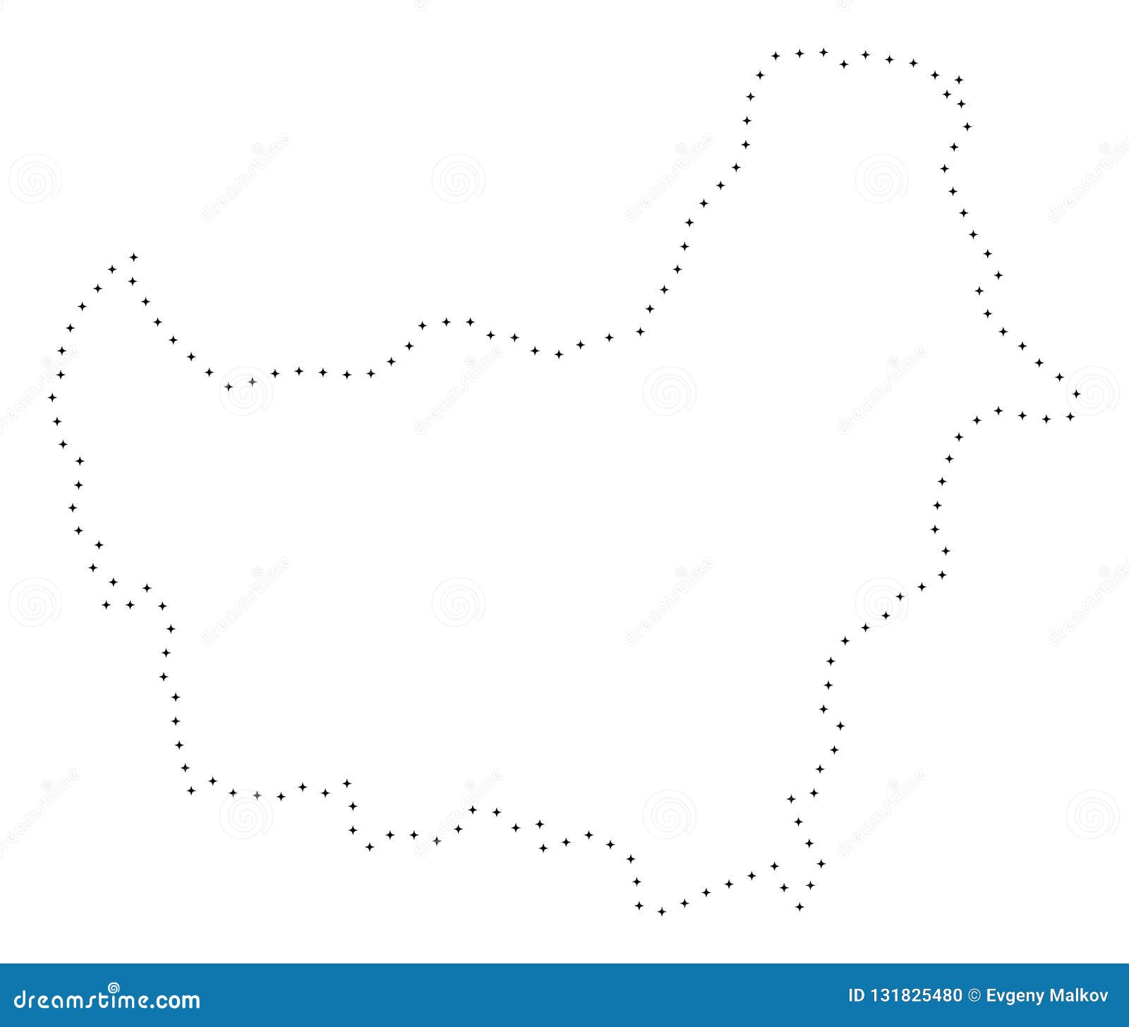 Download Dotted Stroke Borneo Island Map Stock Vector ...