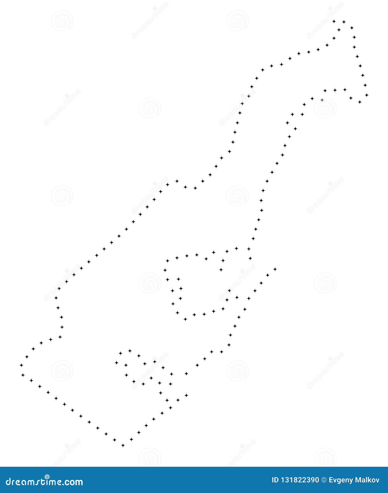 Download Dot Stroke Monaco Map stock vector. Illustration of form ...