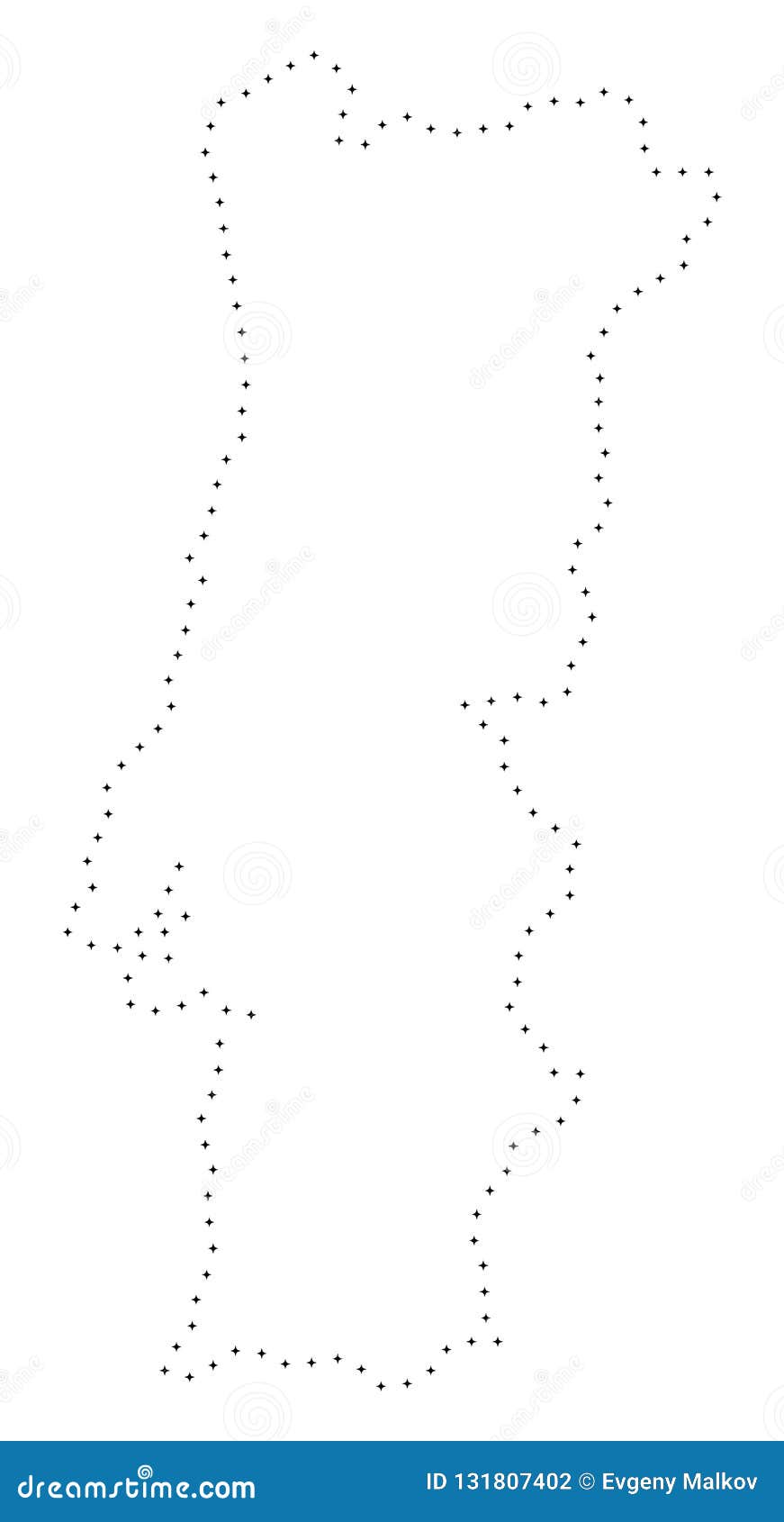 Download Dot Stroke Portugal Map stock vector. Illustration of path ...