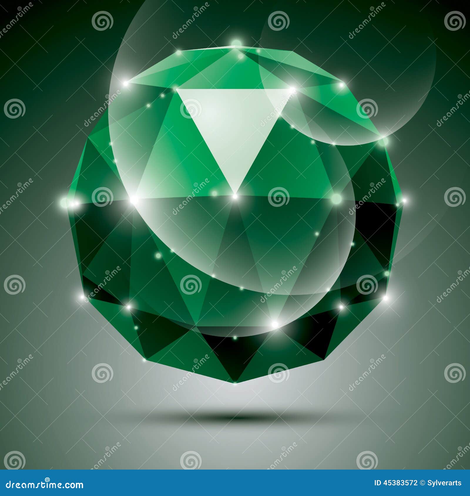 Vector Stylish Illustration, Shiny Emerald Effect, Eps10. Gala 3 Stock