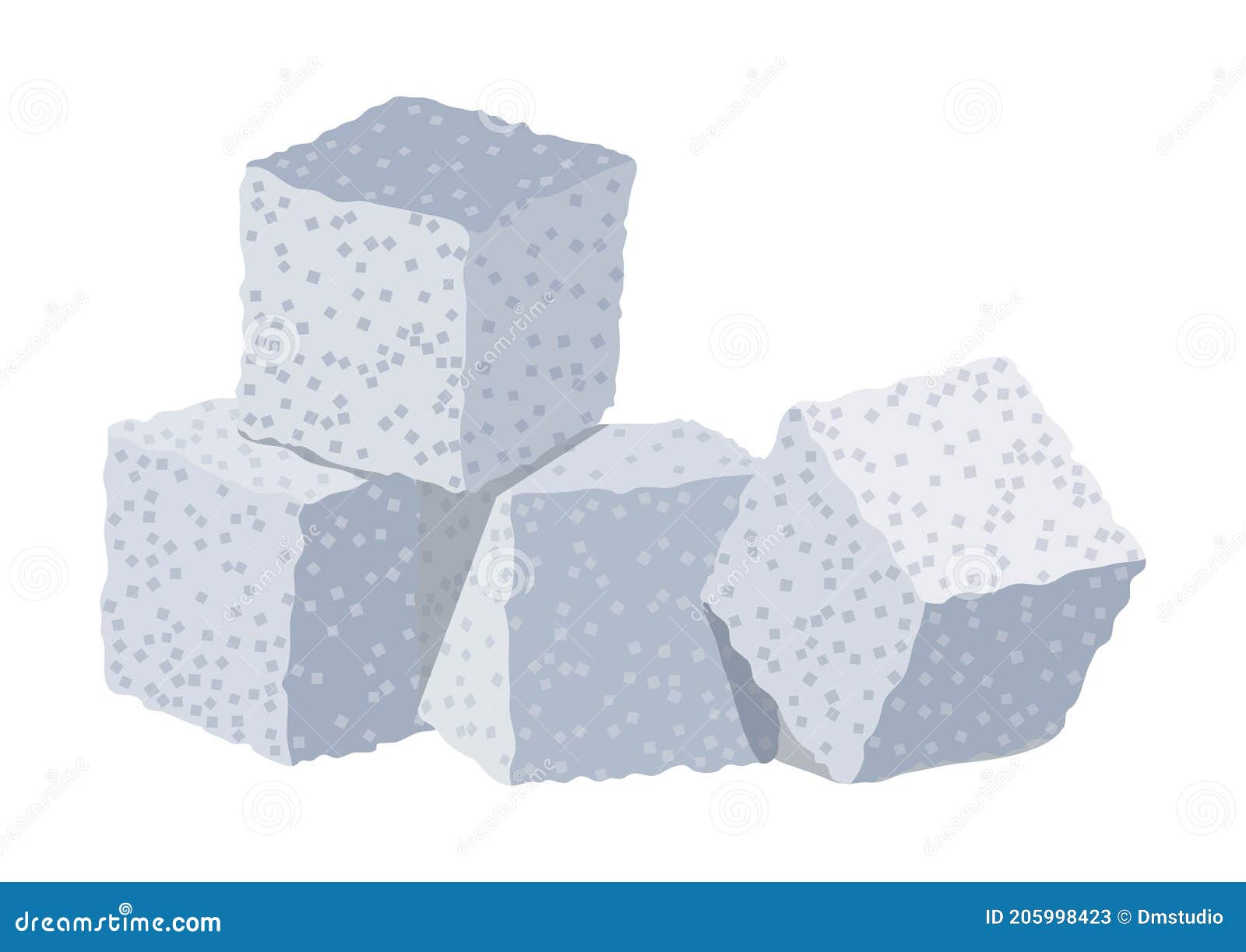 Sugar Cubes Sketch. Hand Drawn Sweet Lump Cartoon Vector ...