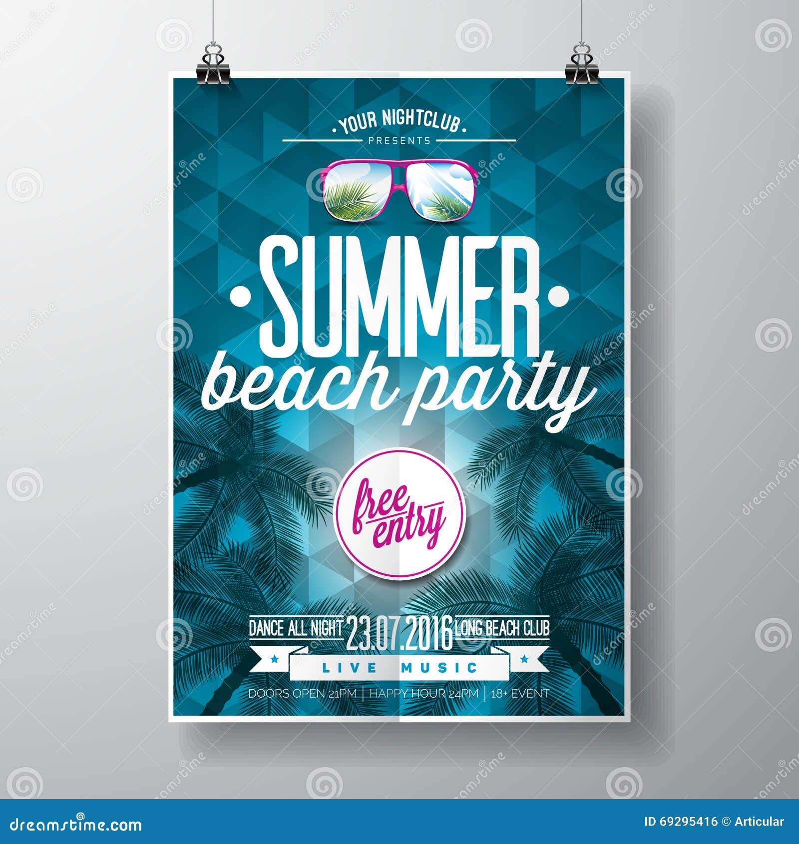 beach party background clipart blue