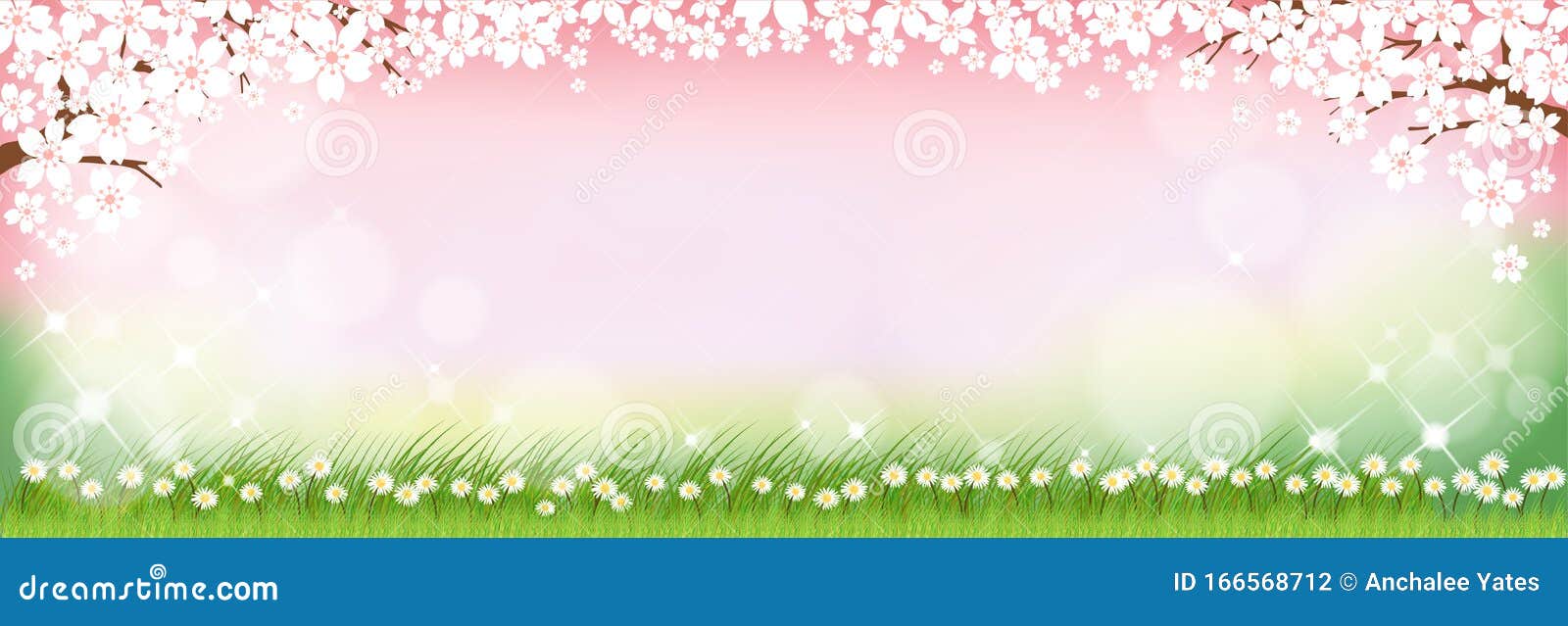 Download Vector Summer Nature Background With Cute Tiny Daisy ...