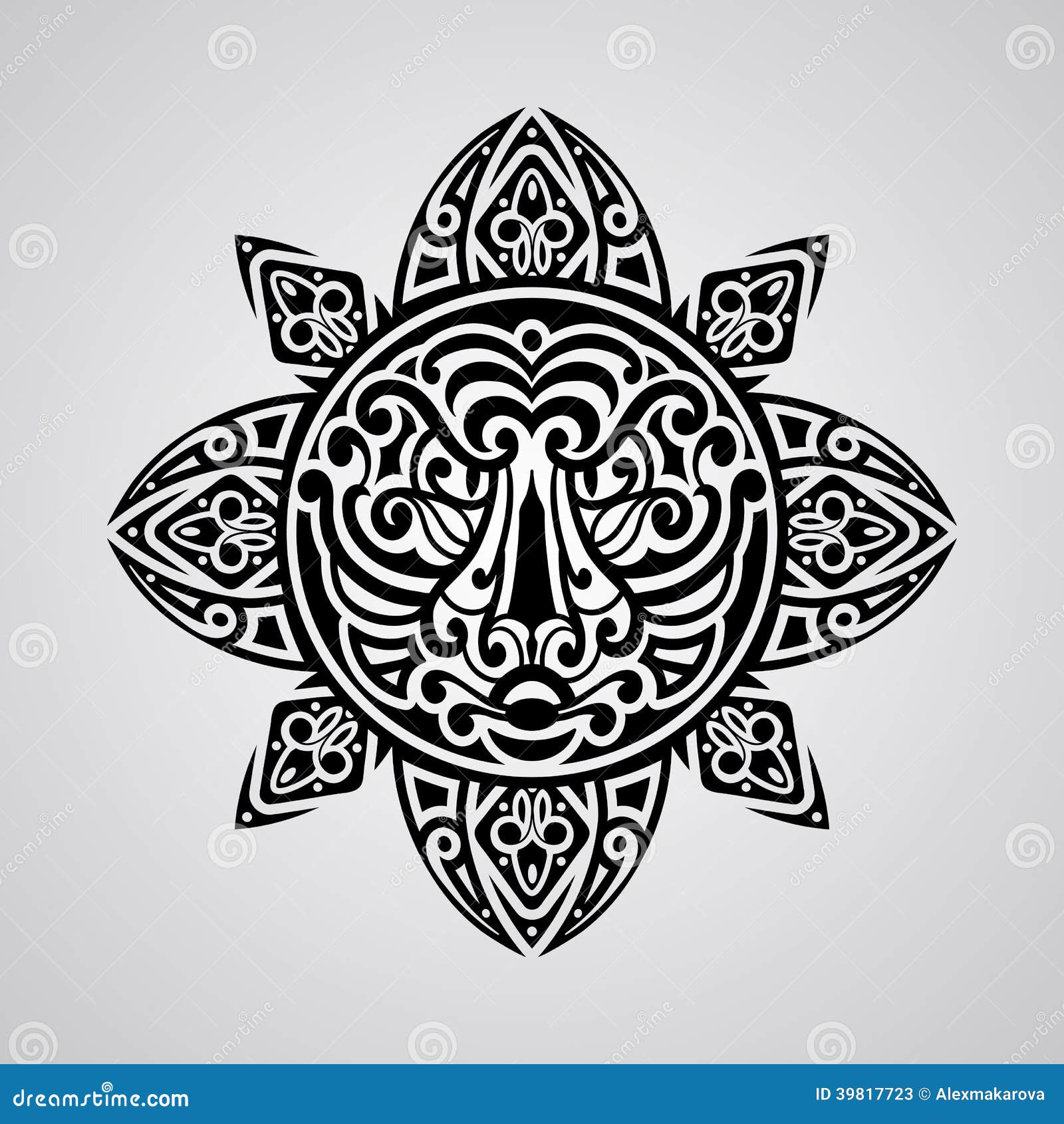 Black Tribal Sun Tattoo Sonnenrad Symbol Stock Vector (Royalty Free)  1744354052 | Shutterstock