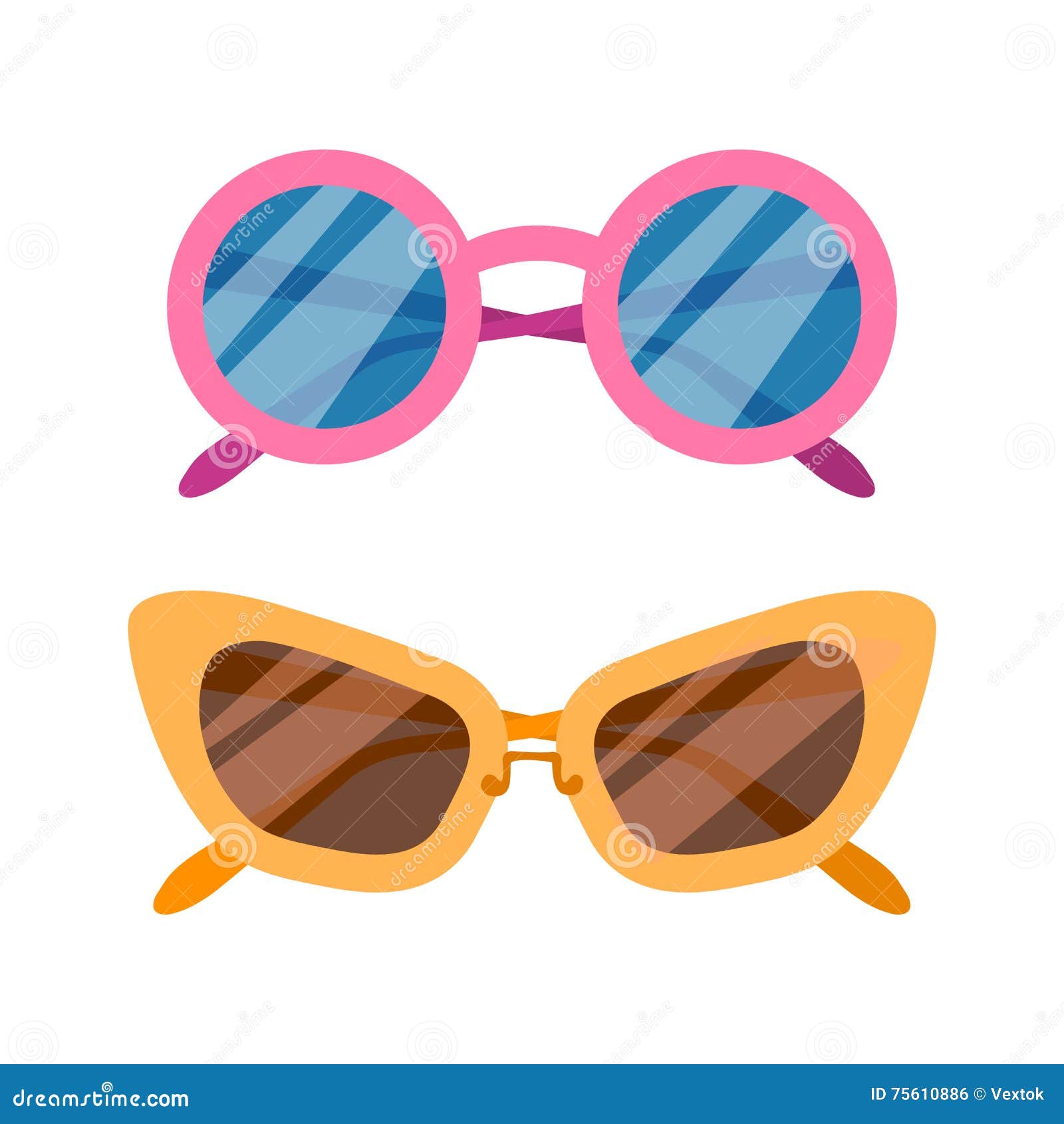 Vector Sunglasses icon set stock vector. Illustration of bright 75610886