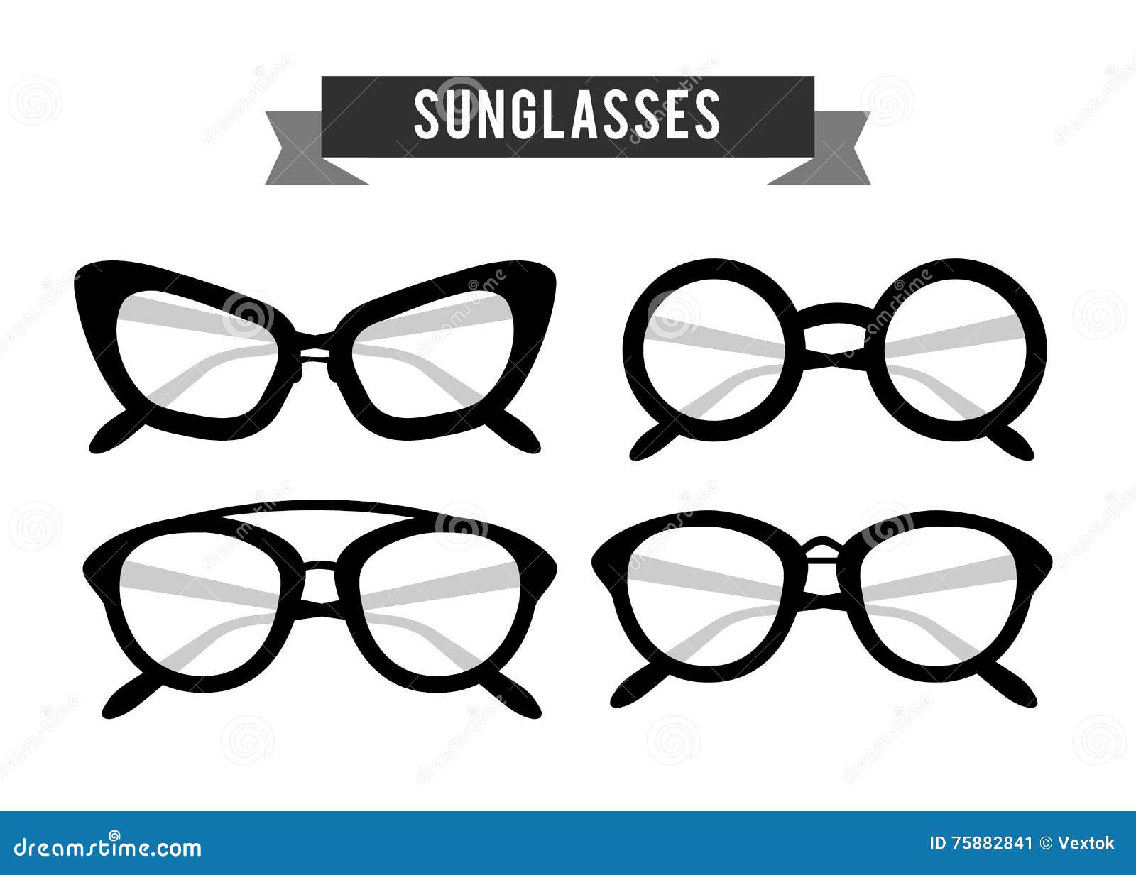 Vector Sunglasses icon set stock vector. Illustration of face 75882841