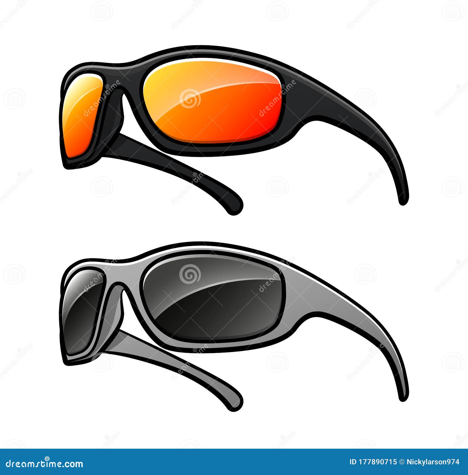 Vector Sunglasses Isolated Drawing Design Stock Vector Illustration