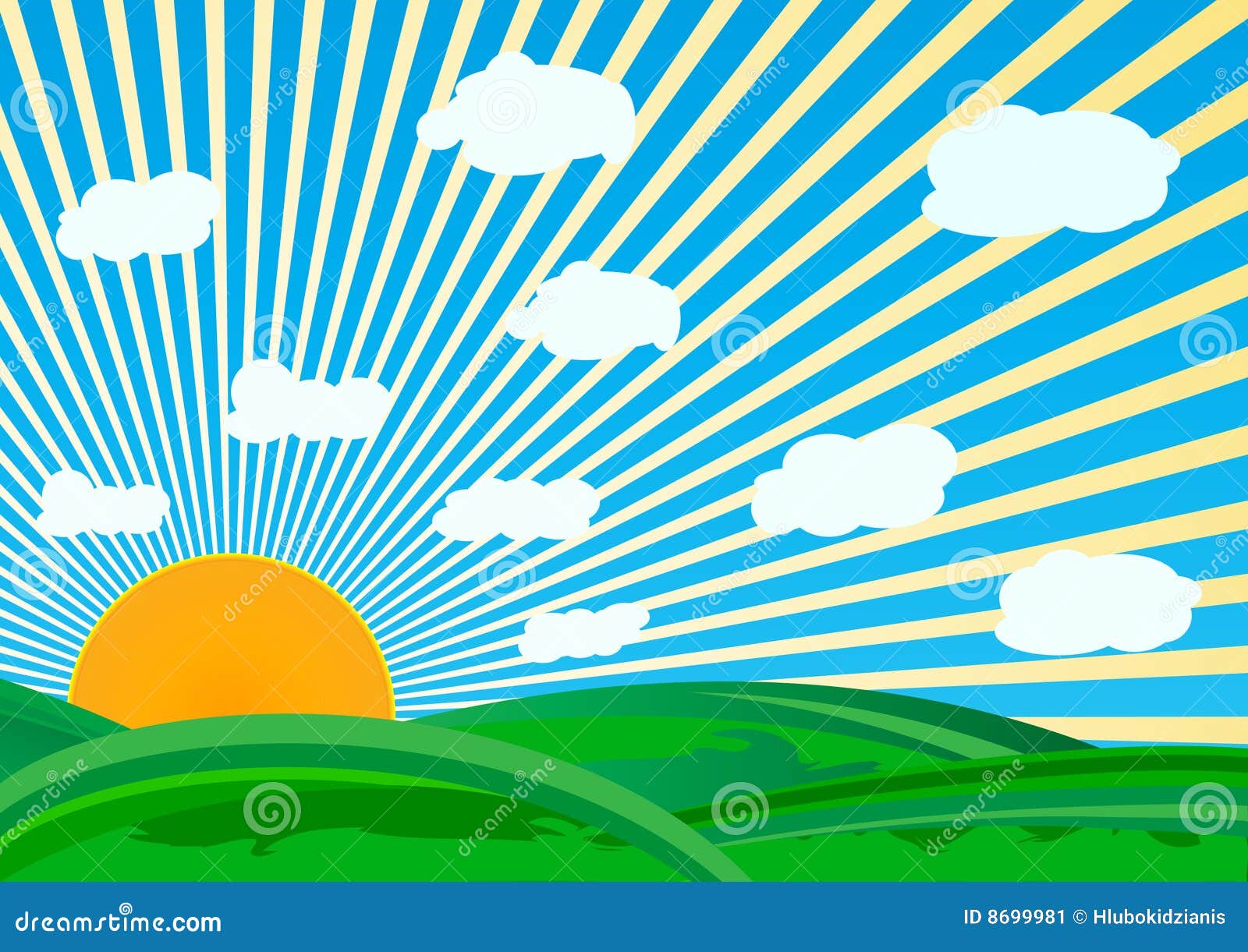 Vector Sunny Day Stock Image  Image: 8699981