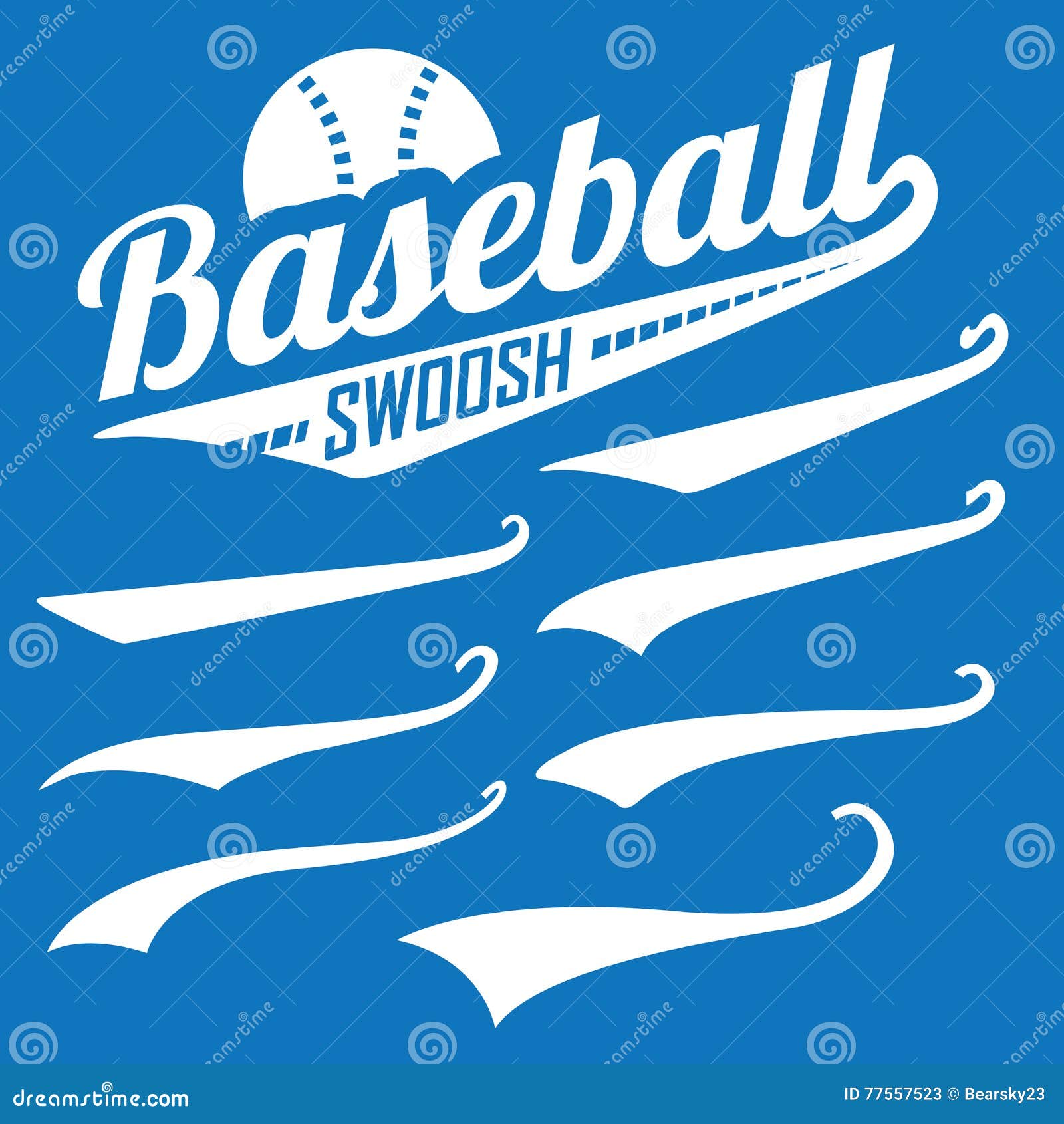 Vector Swooshes, Swishes, Whooshes, and Swashes for Baseball Tai Stock  Vector by ©bearsky23@yahoo.com 149682062