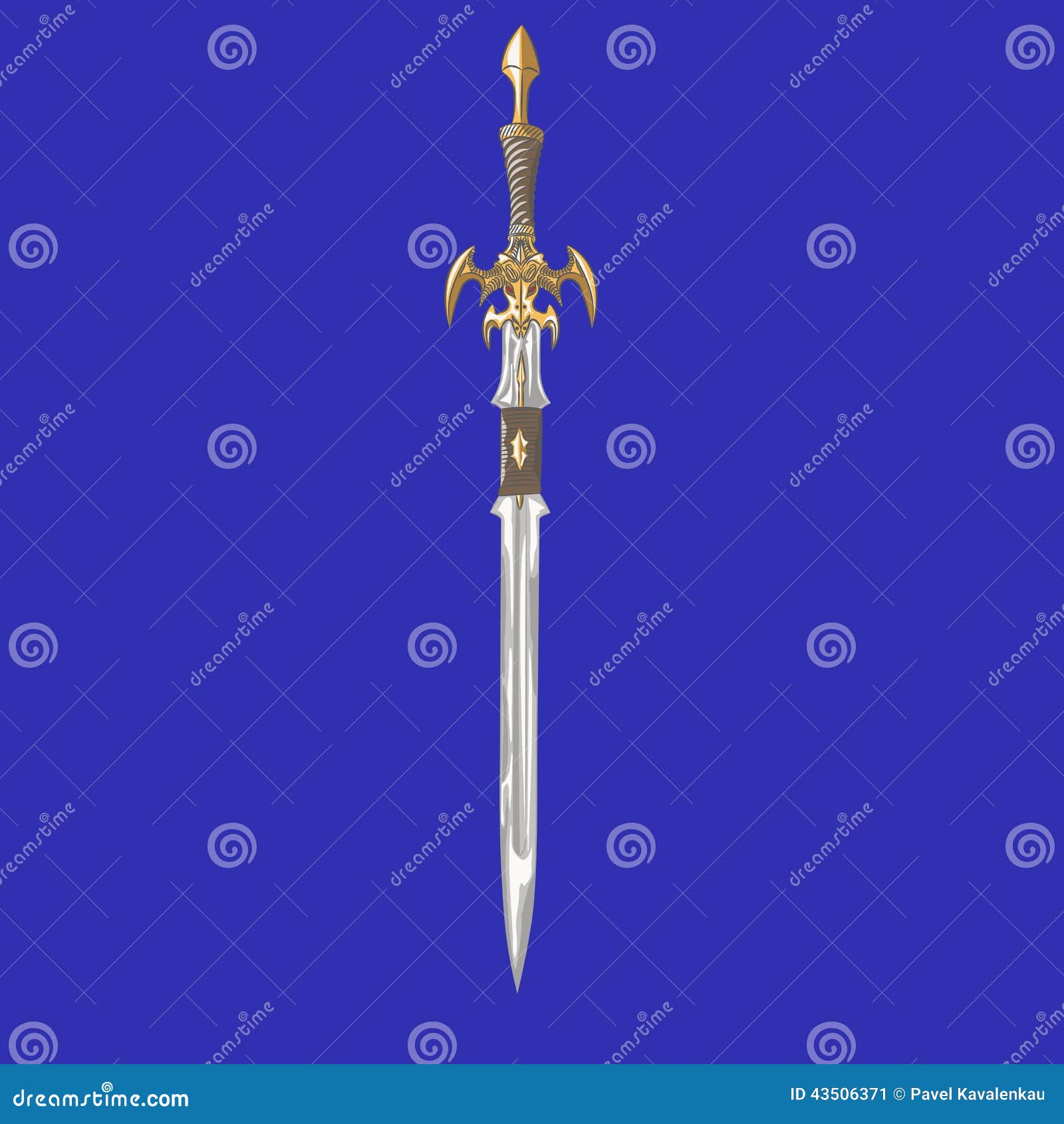 Vector sword stock vector. Illustration of kill, warrior - 43506371