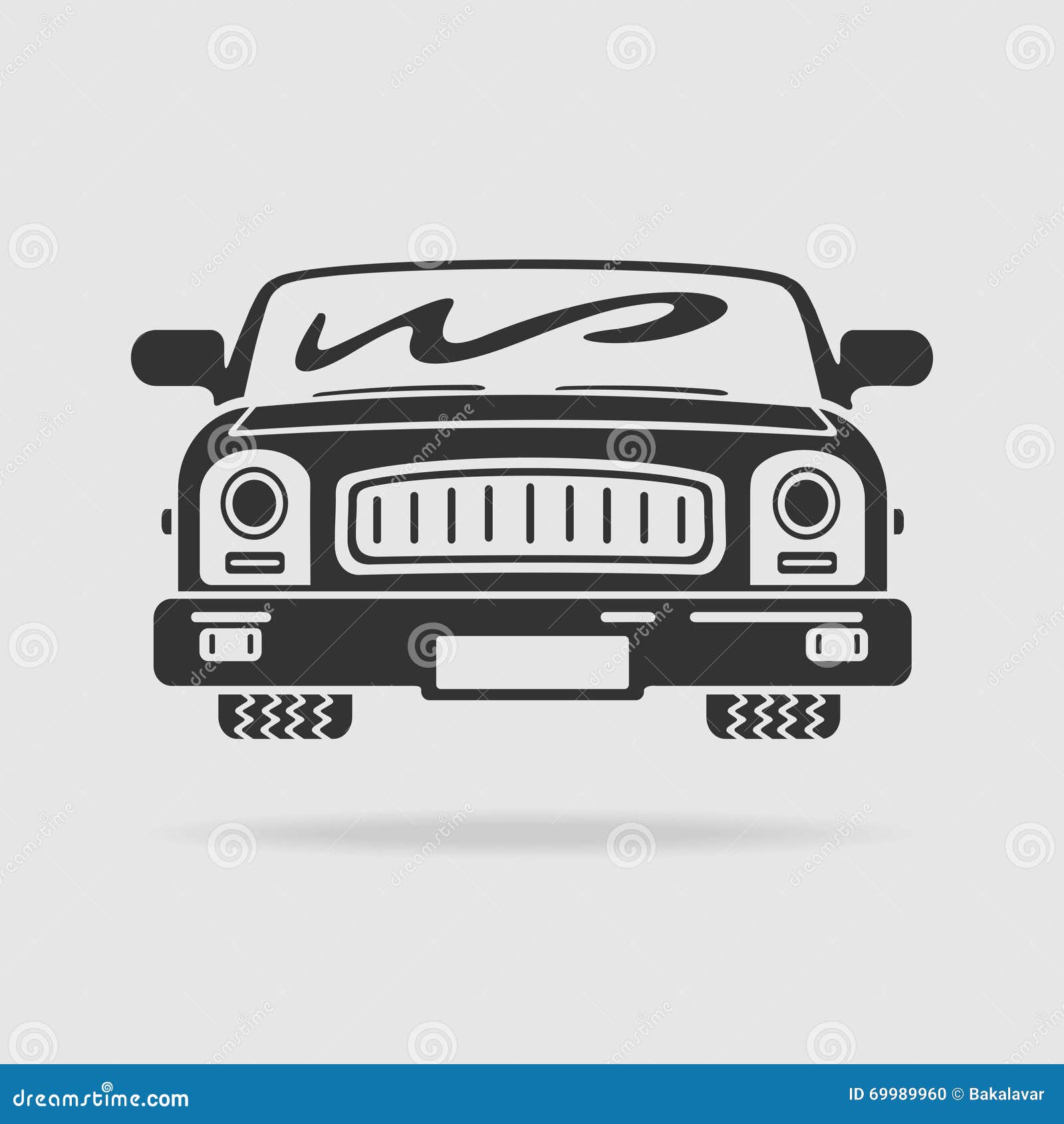 Vector Symbol Car stock vector. Illustration of stencil 69989960