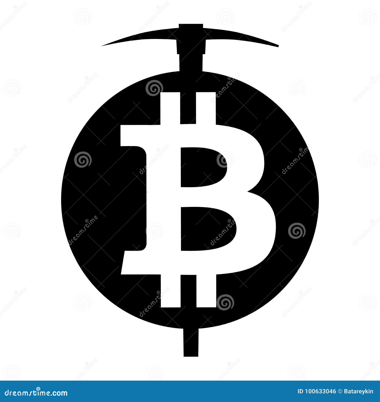 Vector Symbol of Cryptocurrency Bitcoin Mining Stock Vector - Illustration  of internet, extract: 100633046