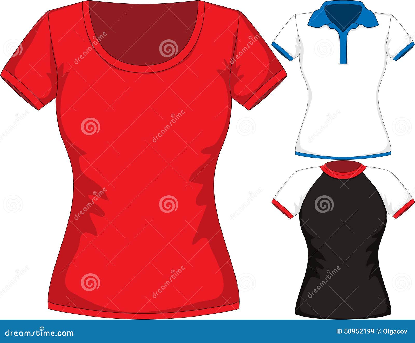 Download Vector T Shirt Mockup Stock Vector Illustration Of Draw 50952199