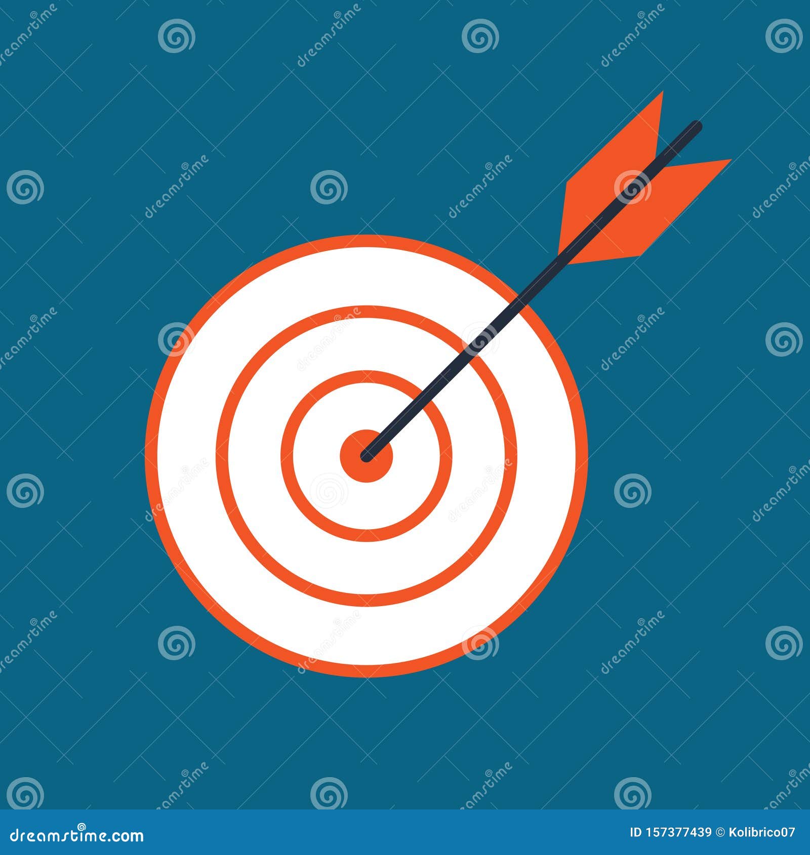 Vector Target Icon. Flat Illustration Stock Vector Illustration of
