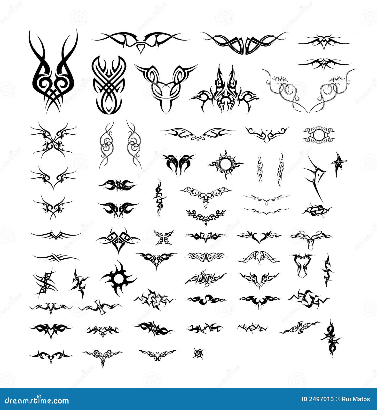 Vector Tattoos - Tribal and Celtic Stock Vector - Illustration of exotic, group: 2497013