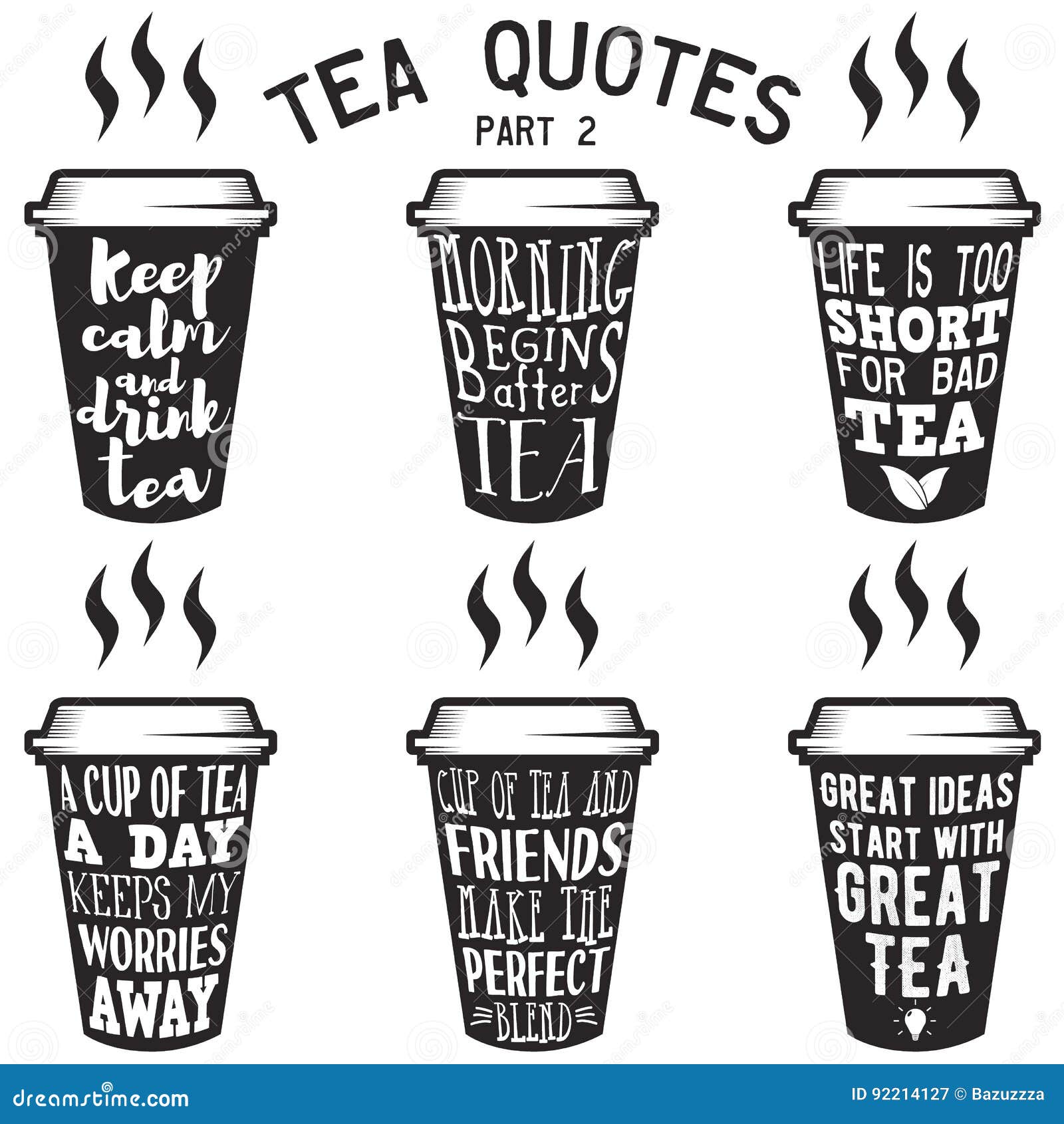 Vector Tea Quotes and Sayings Typography Set Stock Vector - Illustration of poster, restaurant: 92214127 Vector Tea Quotes and Sayings Typography Set Stock Vector - Illustration of poster, restaurant: 92214127