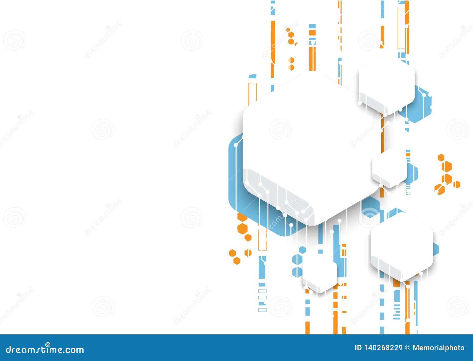 Vector Technology Computer Network Background Design, Hexagon Digital  Banner Stock Vector - Illustration of vector, circuit: 140268229