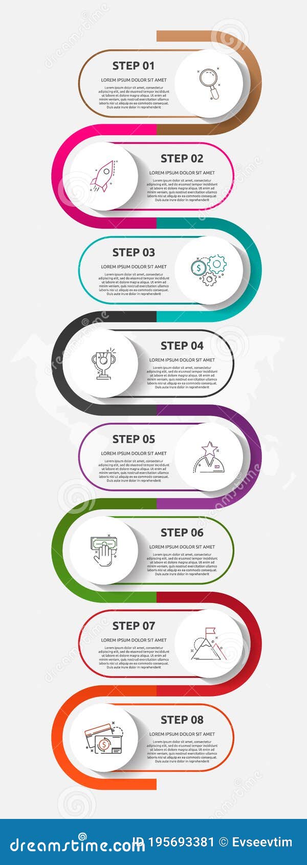 Vector Template Circle Infographics Business Concept With 8 Options