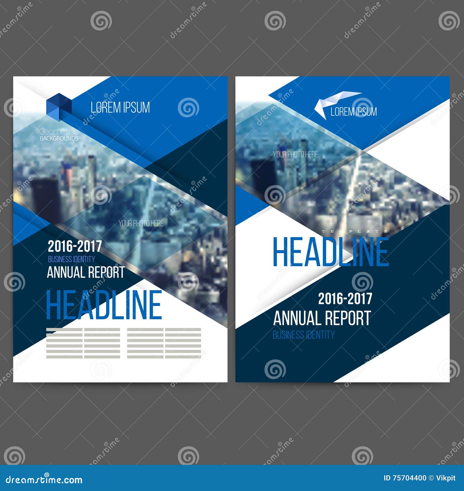 Vector Template Design Annual Report 2017 Stock Vector ...