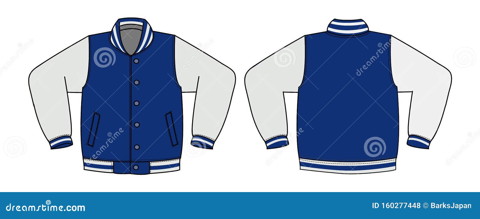 Illustration of Varsity Jacket Stock Vector - Illustration of fabric ...