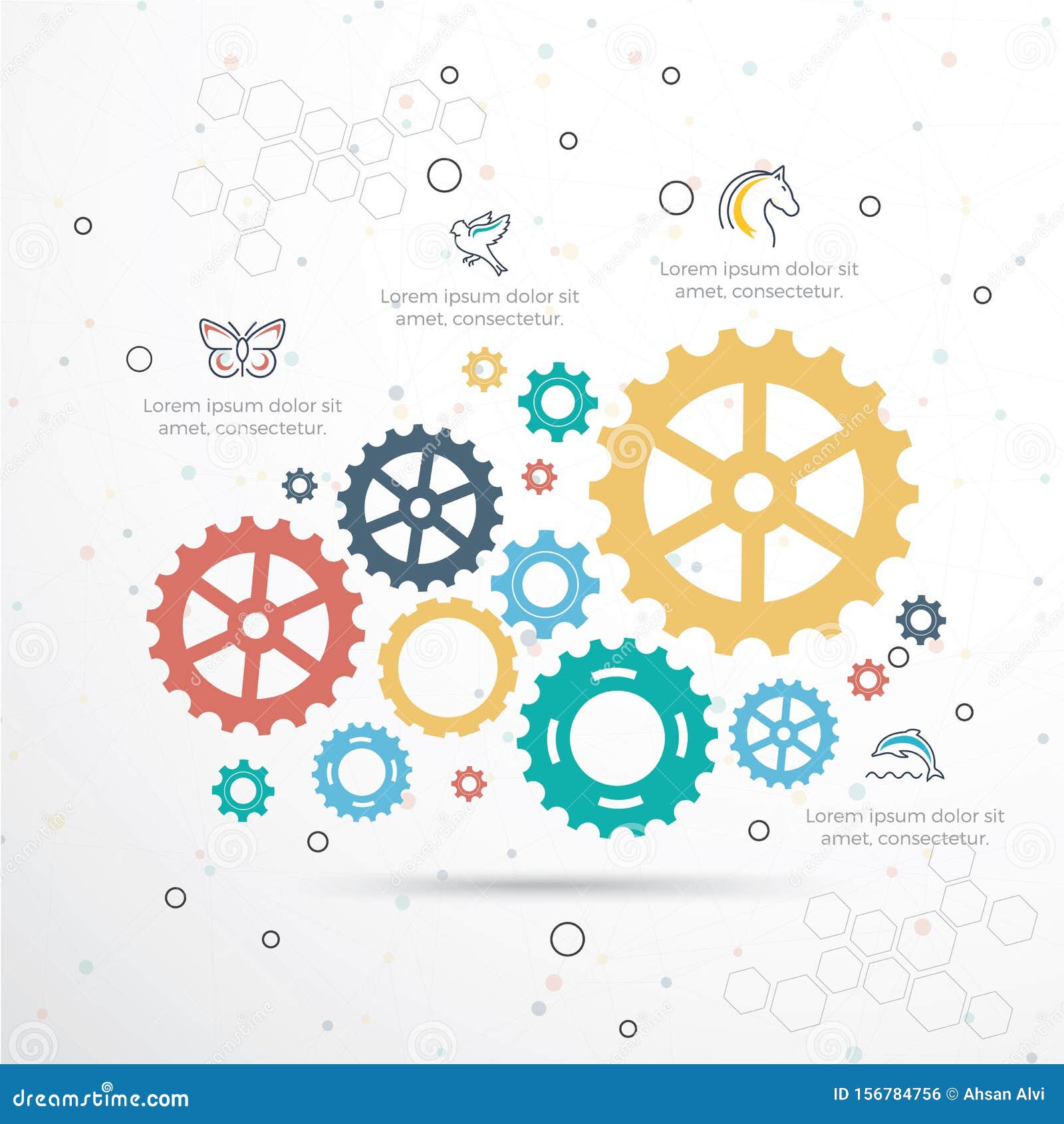 Download Vector Template Infographic With Gear Chain Gears Vector Design Gear Infography Stock Illustration Illustration Of Flat Banner 156784756 PSD Mockup Templates