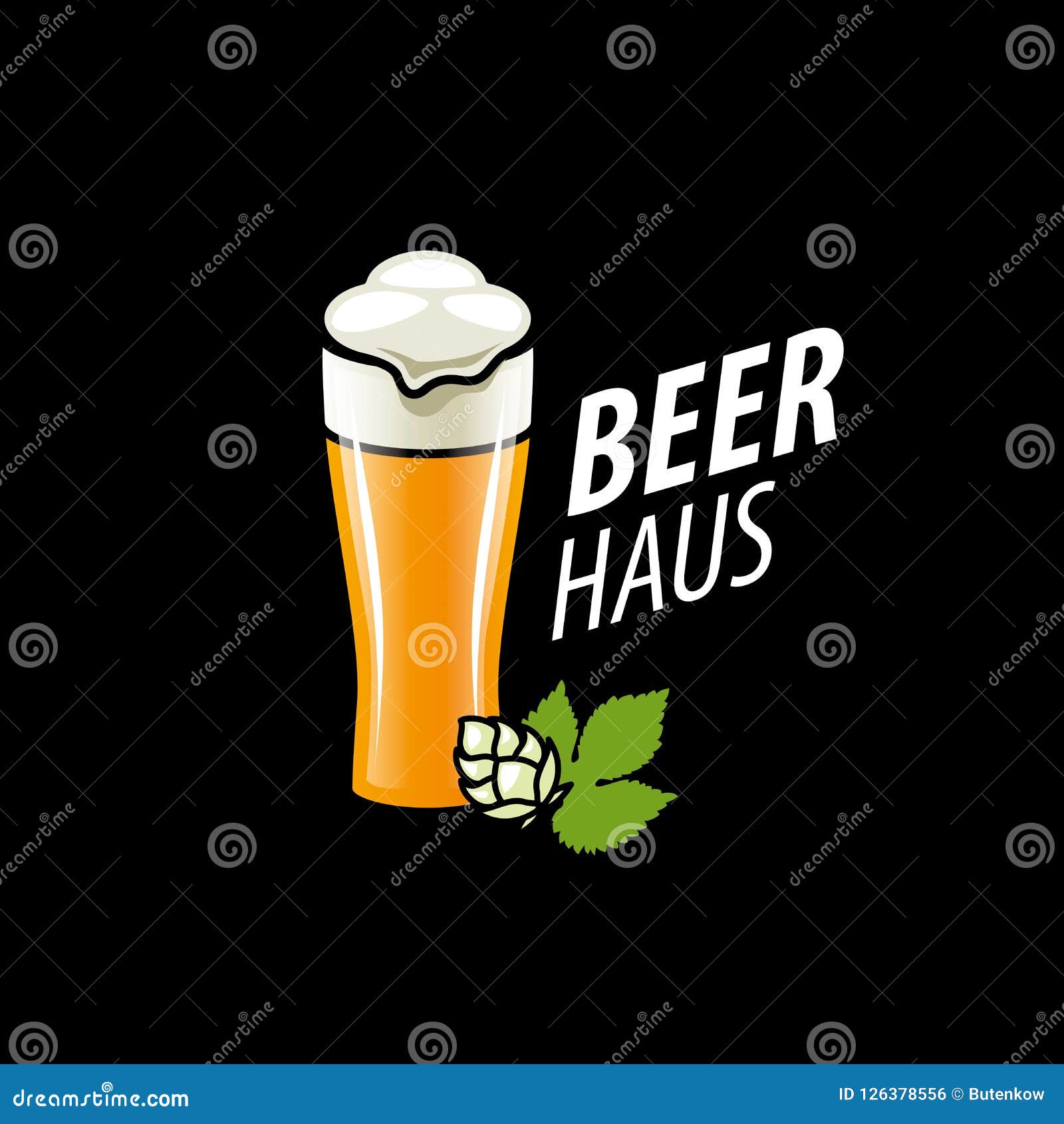 Vector beer logo stock vector. Illustration of emblem 126378556