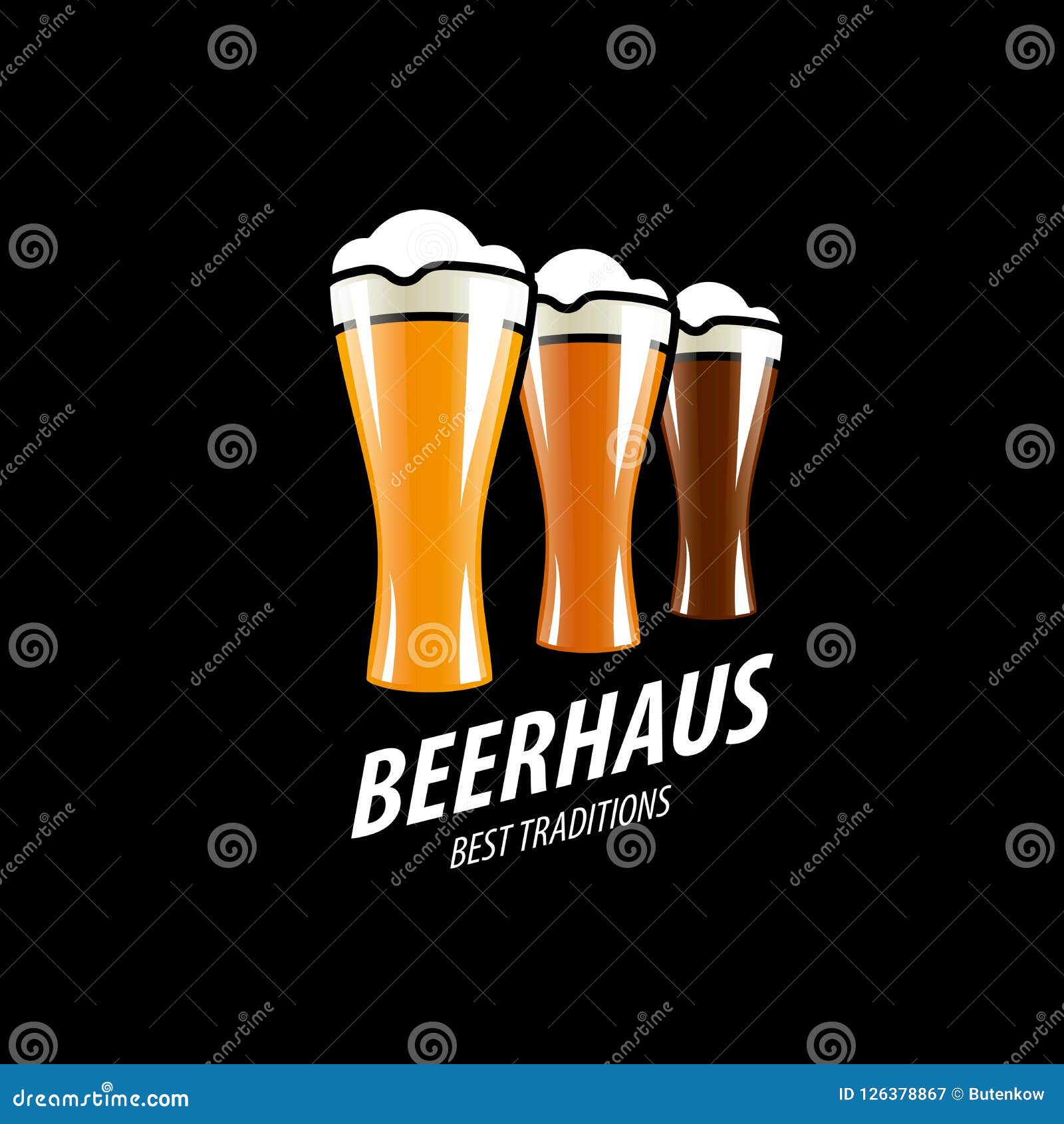 Vector beer logo stock vector. Illustration of design 126378867