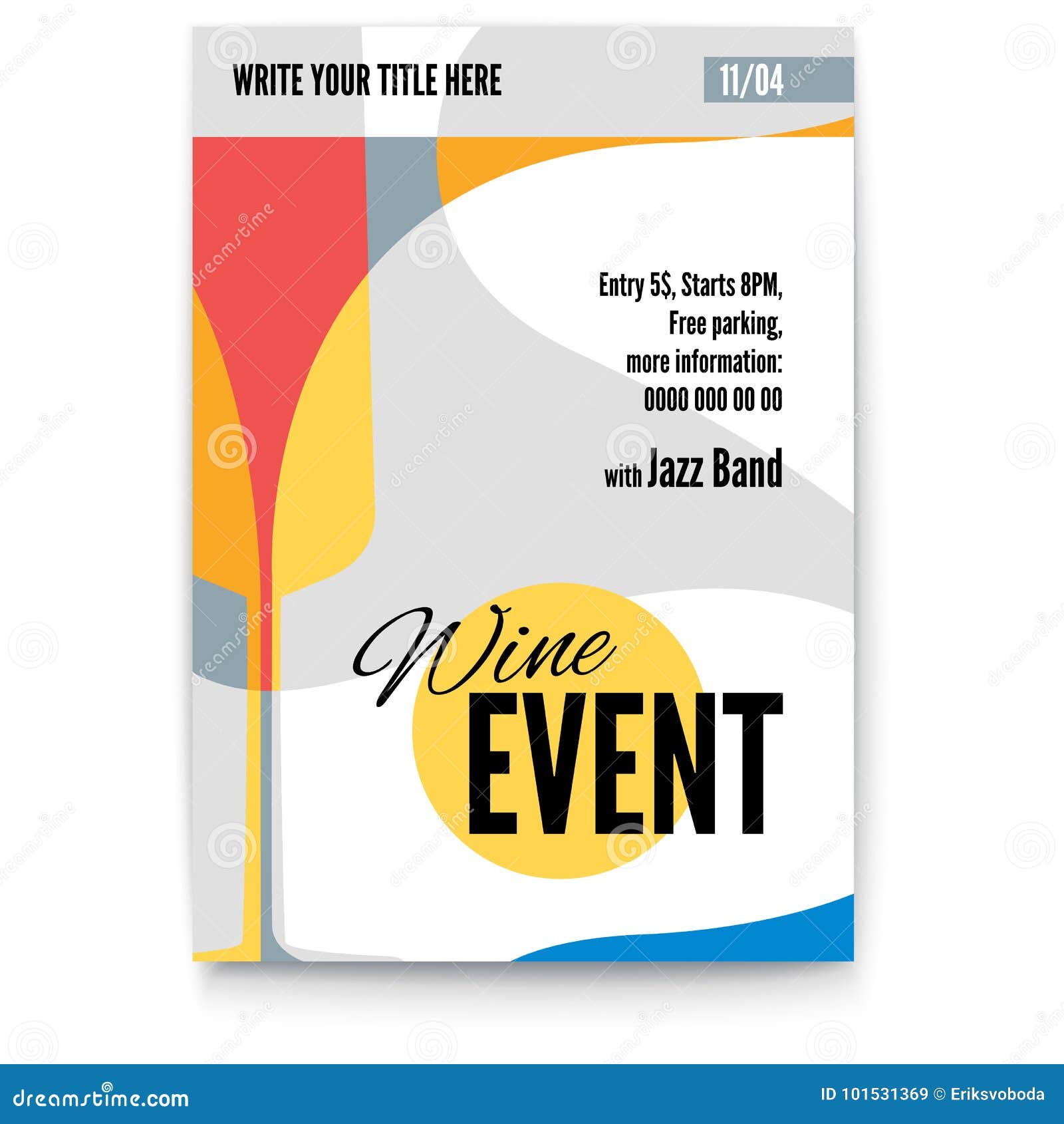 vector template of poster design layout for brochure banner flyer