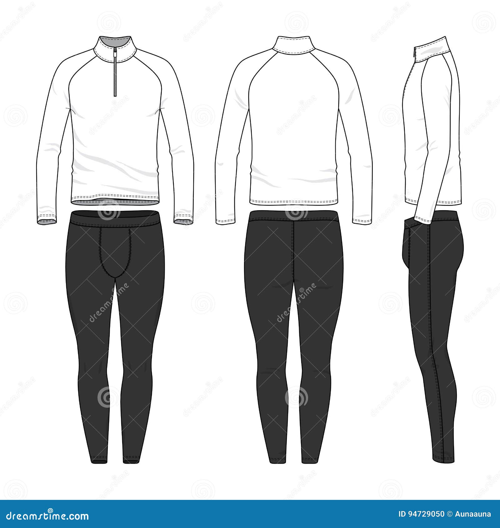 Vector Templates of Blank Shirt and Jogging Pants Stock Vector ...