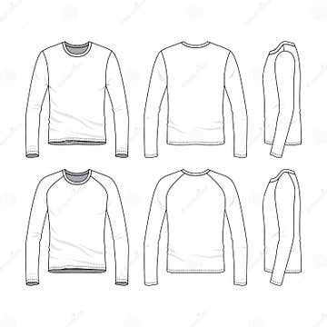 Vector Templates of Blank Tee Stock Vector - Illustration of uniform ...