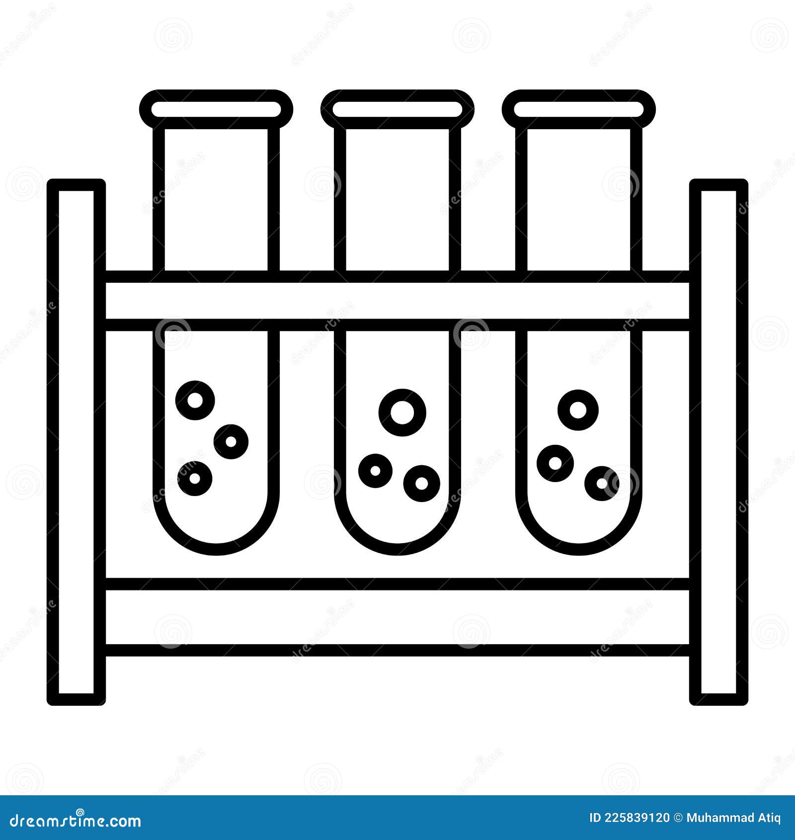 Vector Test Tubes Outline Icon Design Stock Vector Illustration of
