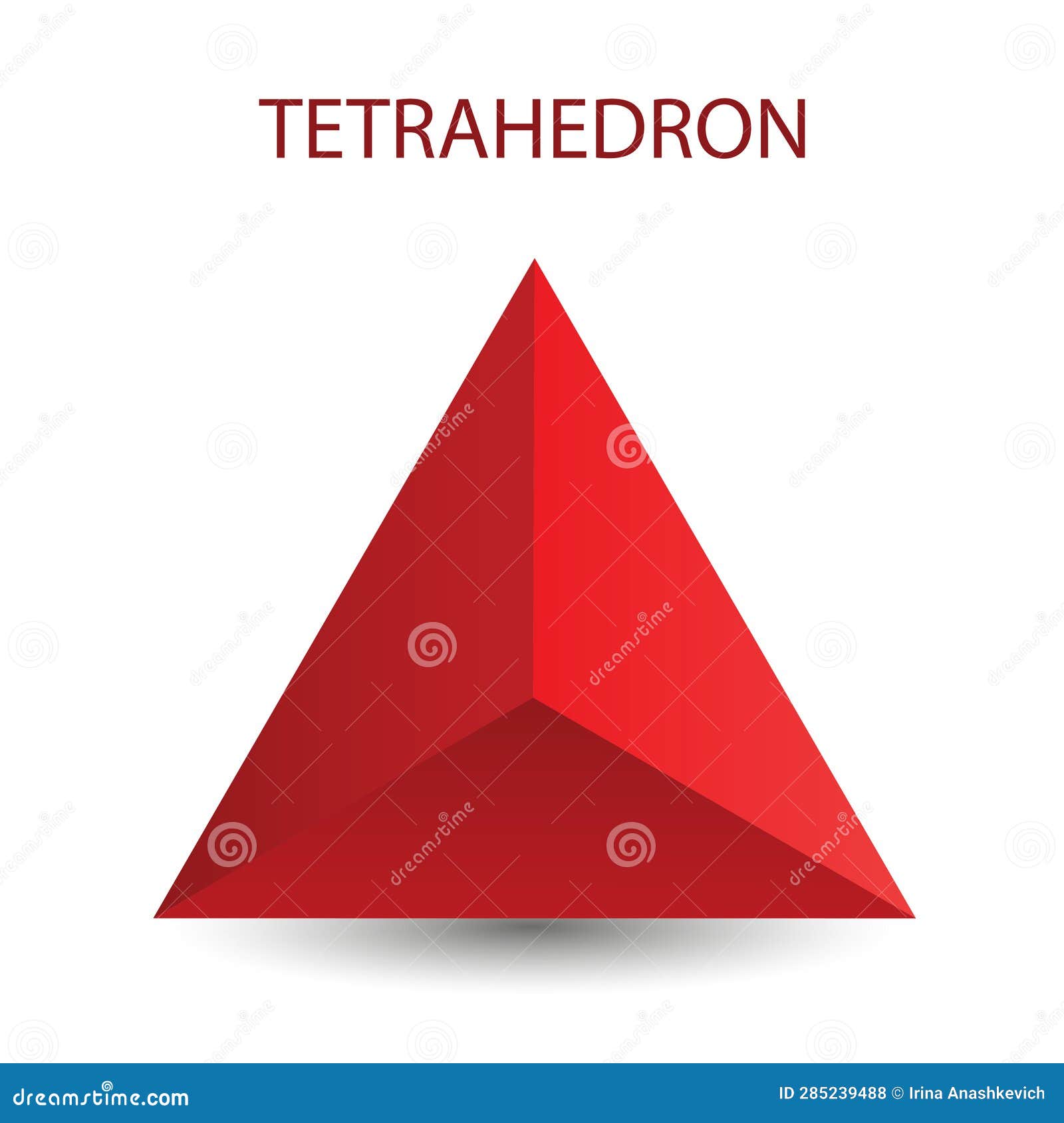 Vector Tetrahedron with Gradients for Game Icon Package Design Logo