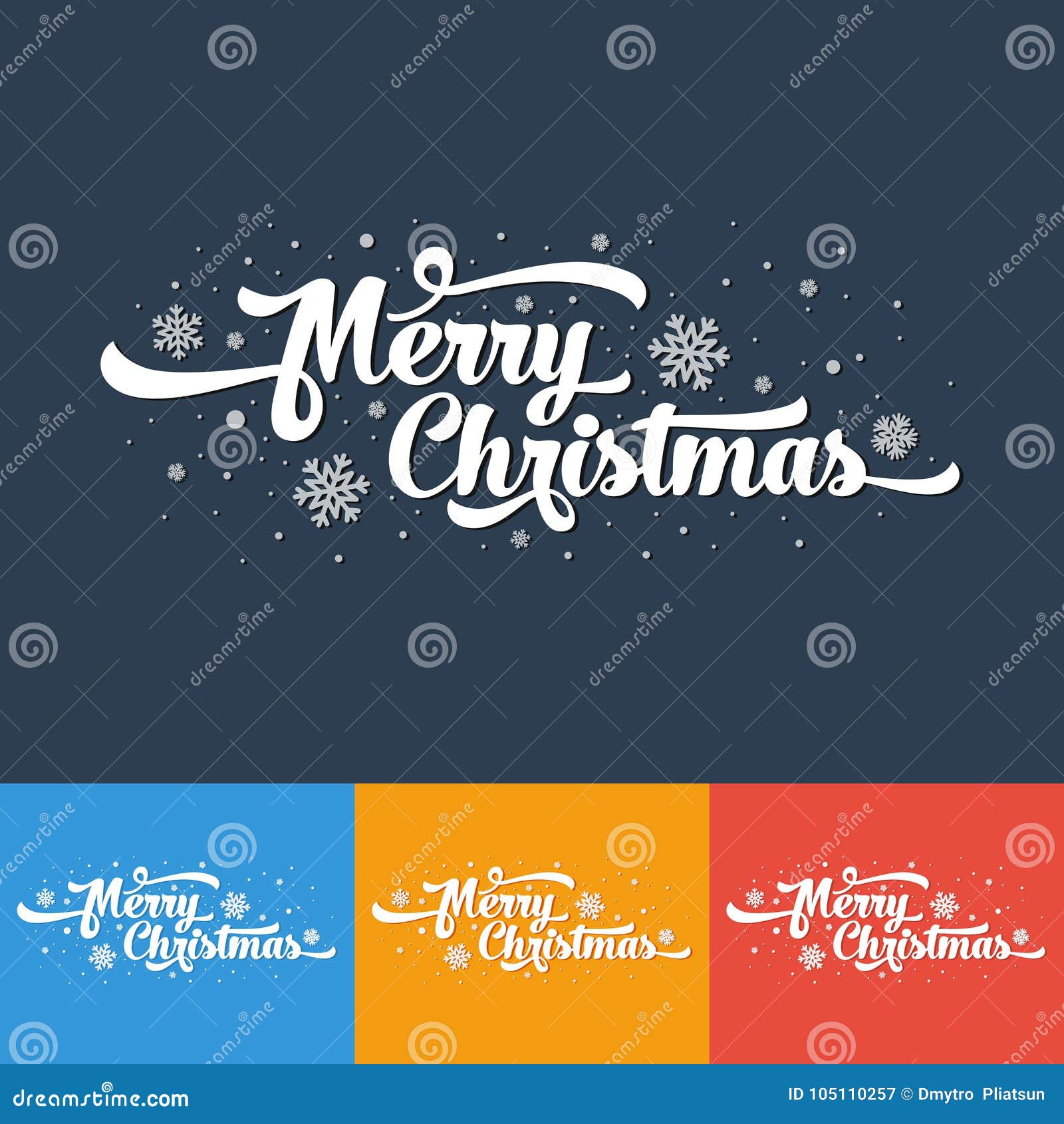  text on colour background. merry christmas lettering for invitation